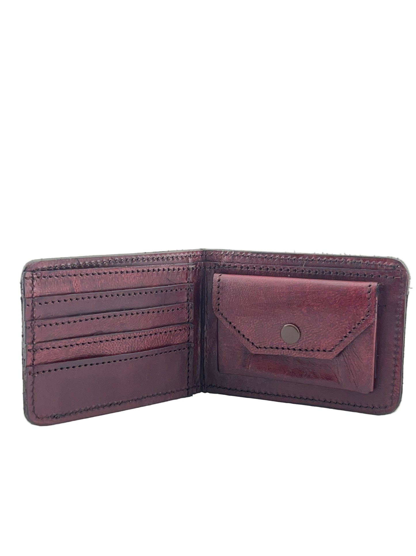 Zygma Handmade Genuine Leather Men’s Wallet – Brown | Slim Bi-Fold Wallet with 4 Card Slots, 1 Coin Pocket & 1 Cash Compartment