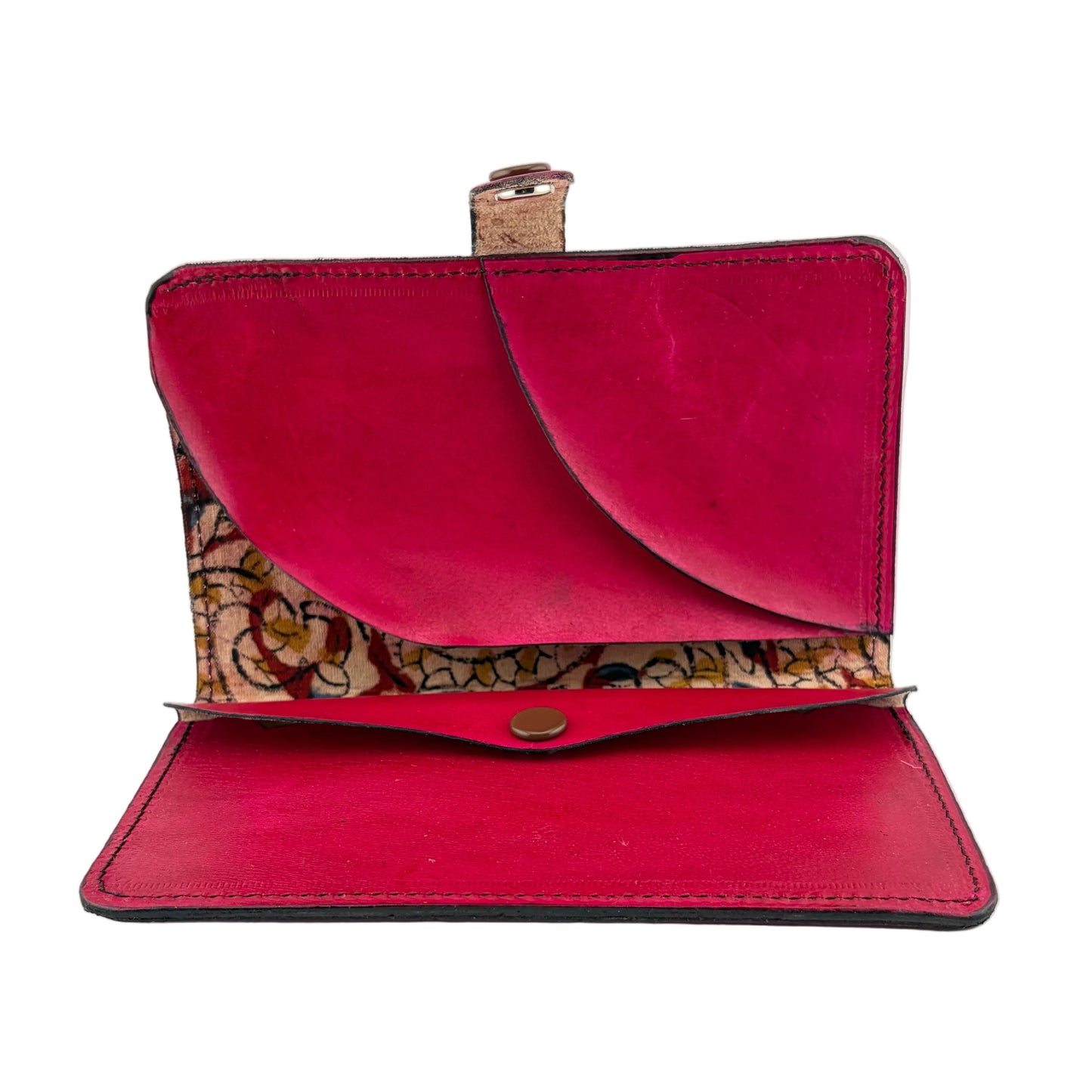 Zygma Embossed Passport Wallet — Pink, Genuine Leather