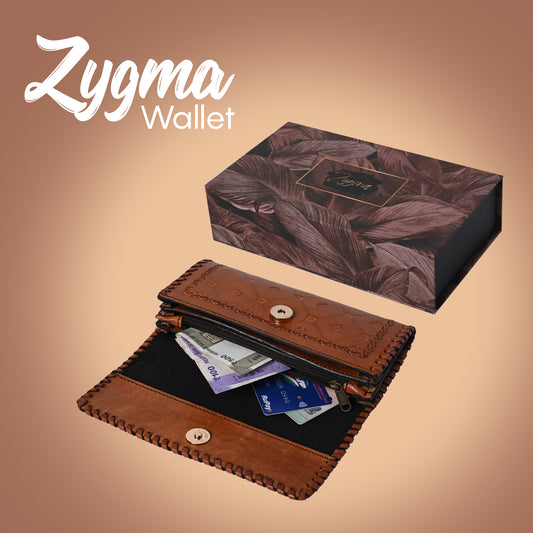 Zygma® Handmade Genuine Hard Leather Clutch Wallet Gift For Women