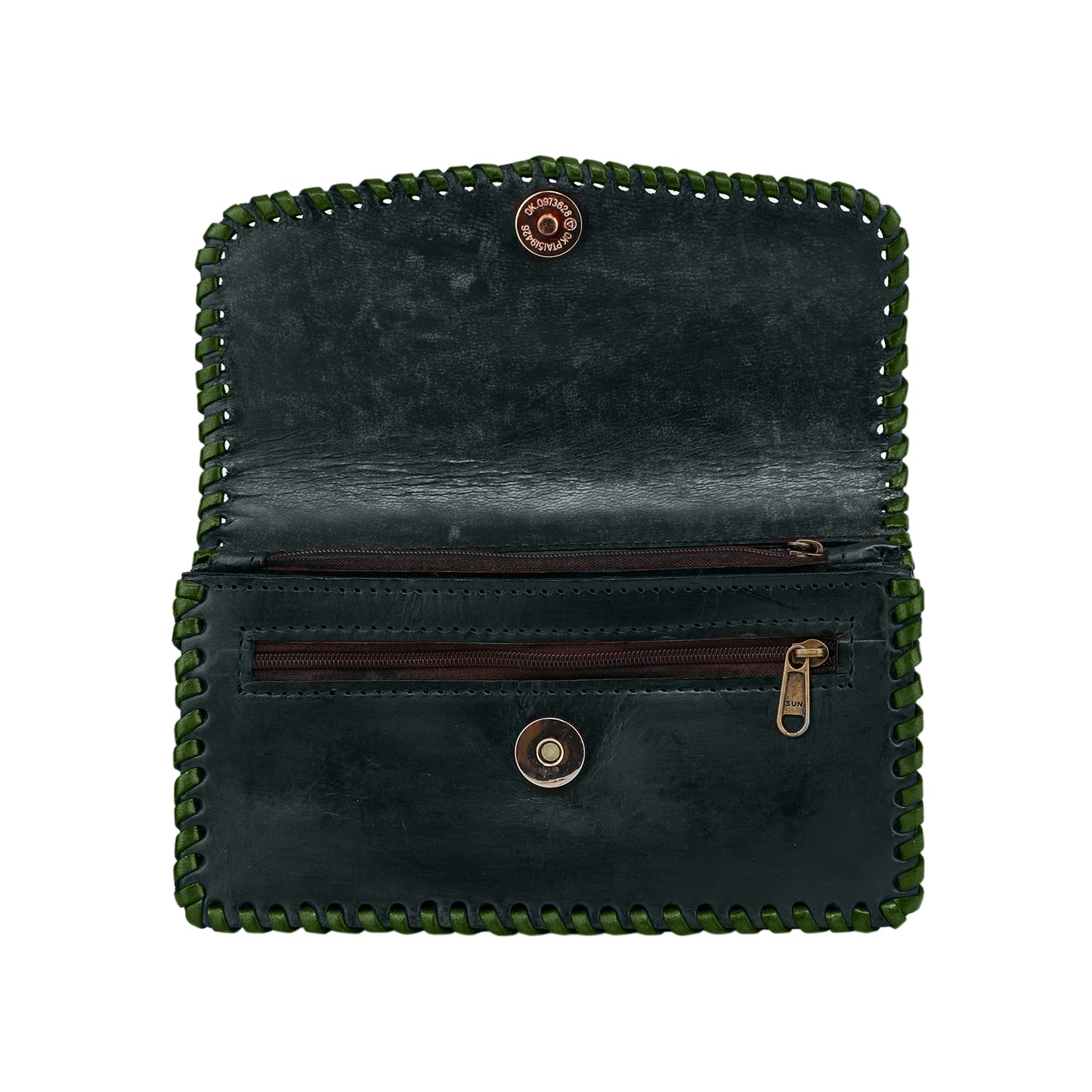 Pochette en cuir véritable faite main Zygma® pour femme, portefeuille pour femme