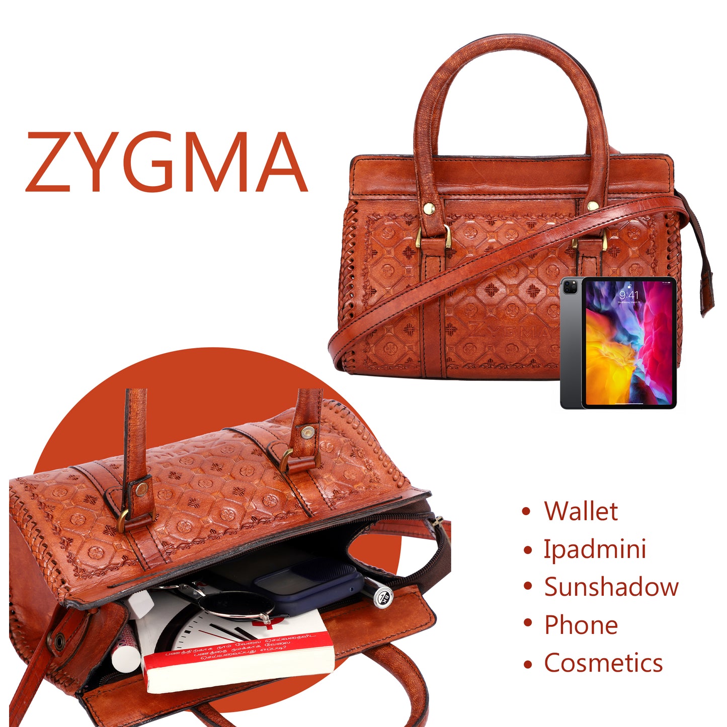 Zygma® genuine handmade leather handbags for women