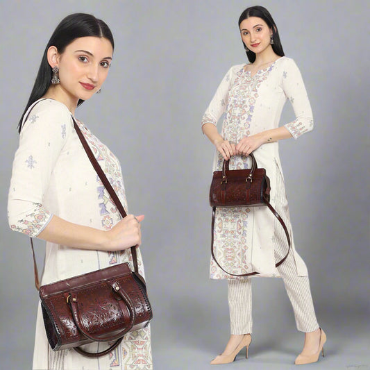 Zygma® Pure Leather Handbags for Women - Genuine Handmade Leather Sling Bags