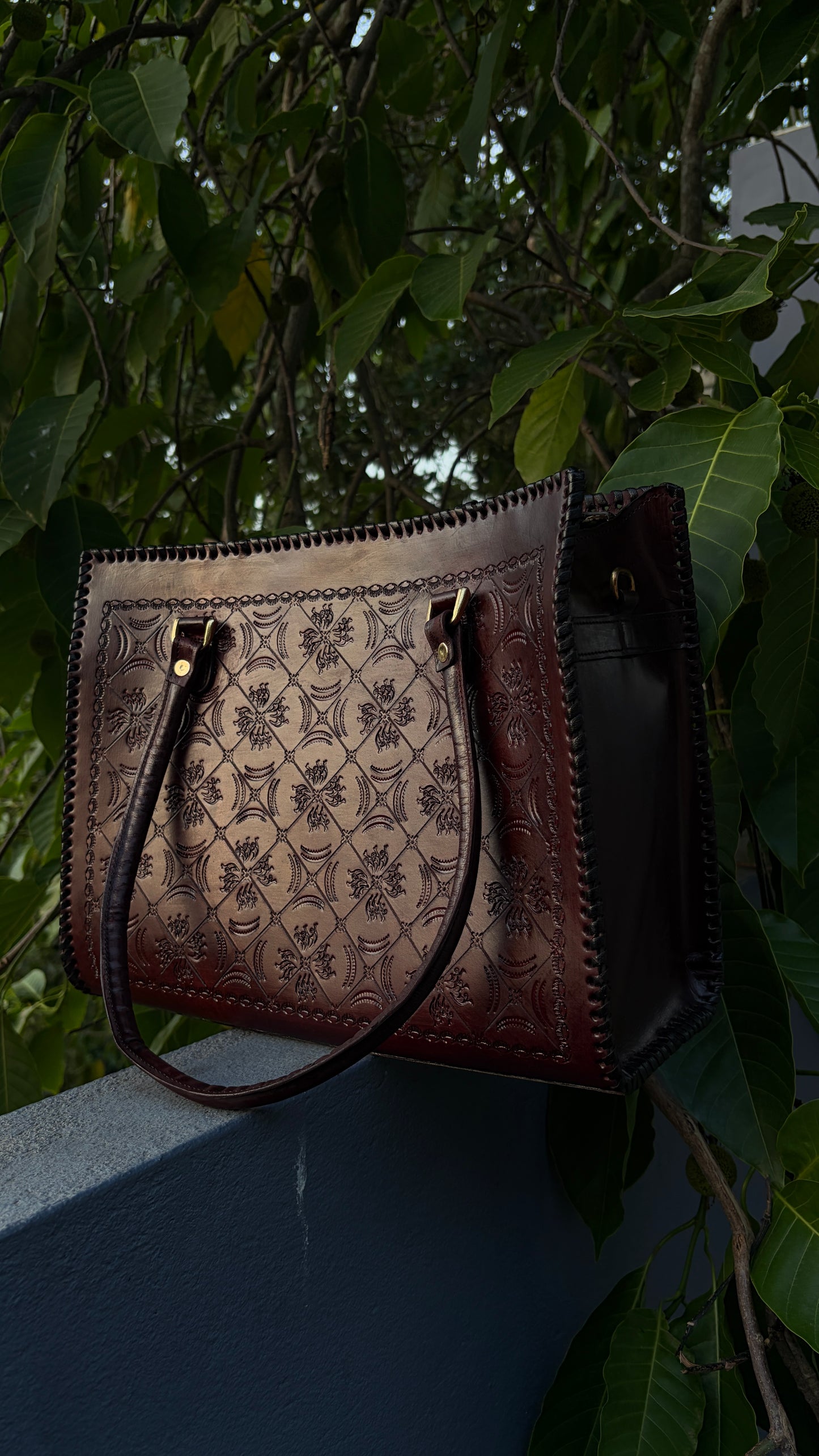 Zygma 14-Inch Leather Laptop Bag for Women | Handmade Tote-brown