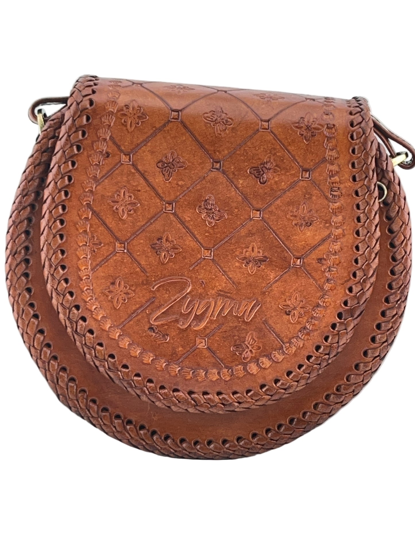 zygma stylish sling bag for women embossed butterfly pattern and flower