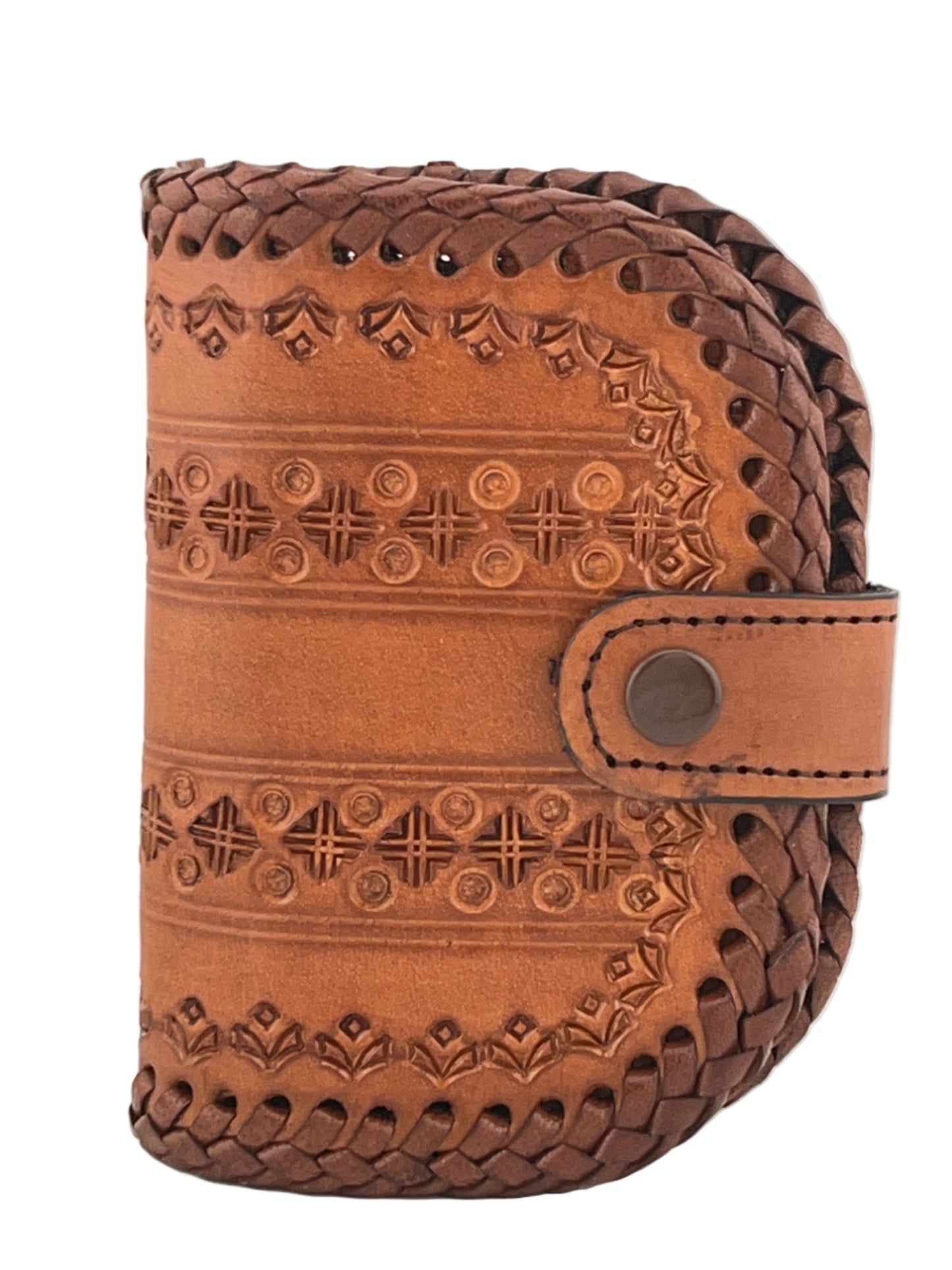 Zygma Handmade Genuine Leather Women Wallet – Compact Tan Purse with Card, Cash & Coin Slots (13x9x3 cm)