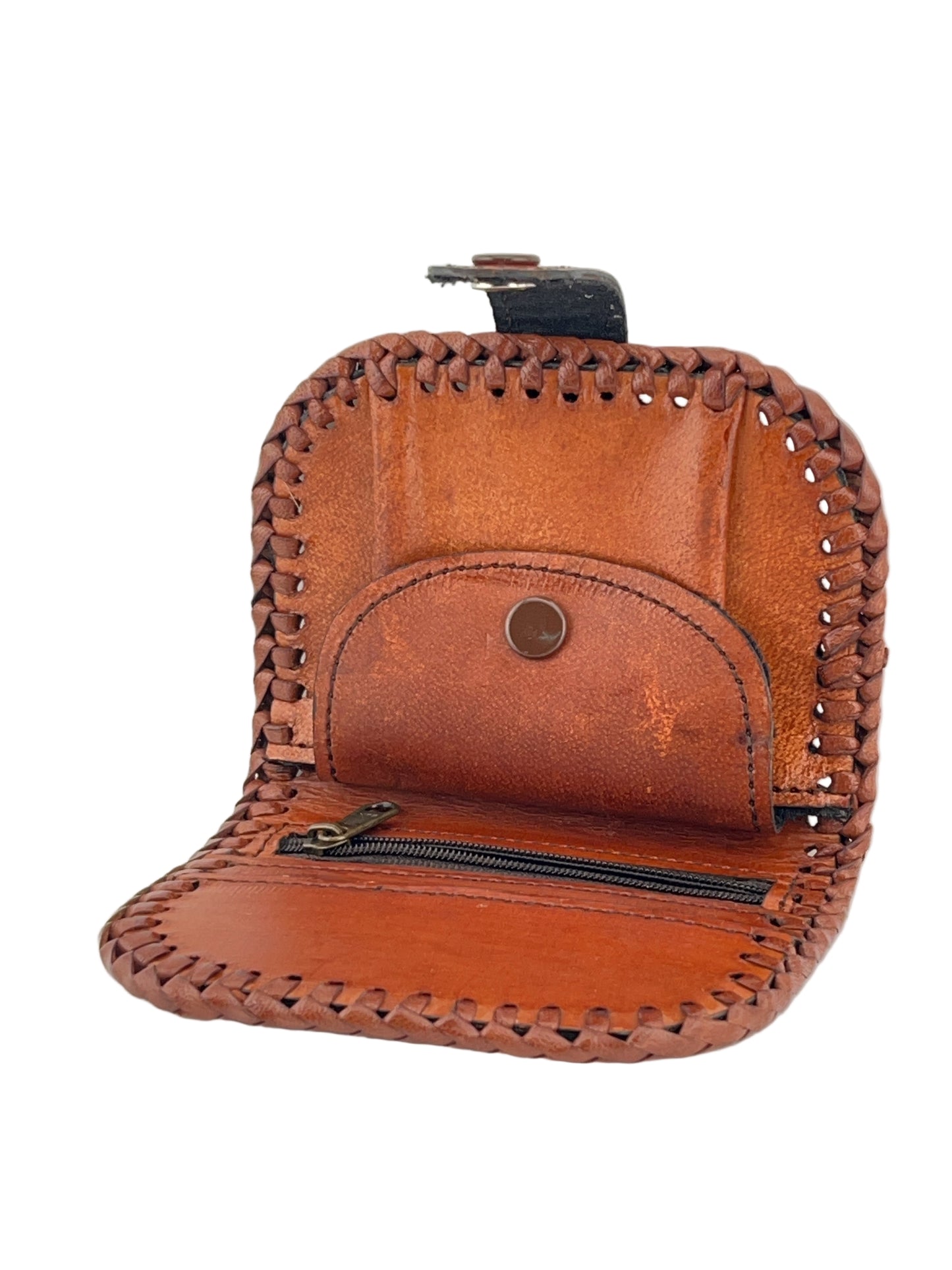 Zygma Handmade Genuine Leather Women Wallet – Compact Tan Purse with Card, Cash & Coin Slots (13x9x3 cm)