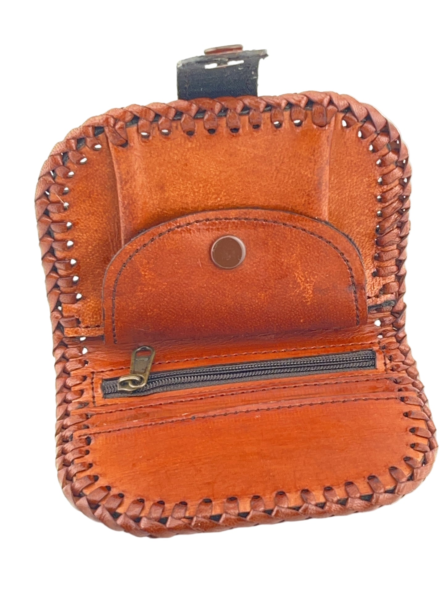 Zygma Handmade Genuine Leather Women Wallet – Compact Tan Purse with Card, Cash & Coin Slots (13x9x3 cm)