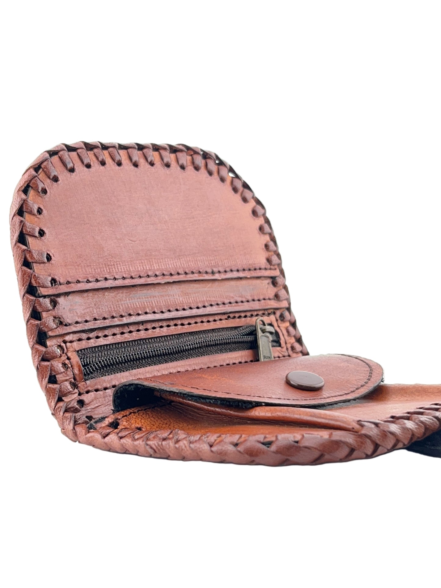 Zygma Handmade Genuine Leather Women Wallet – Compact Tan Purse with Card, Cash & Coin Slots (13x9x3 cm)