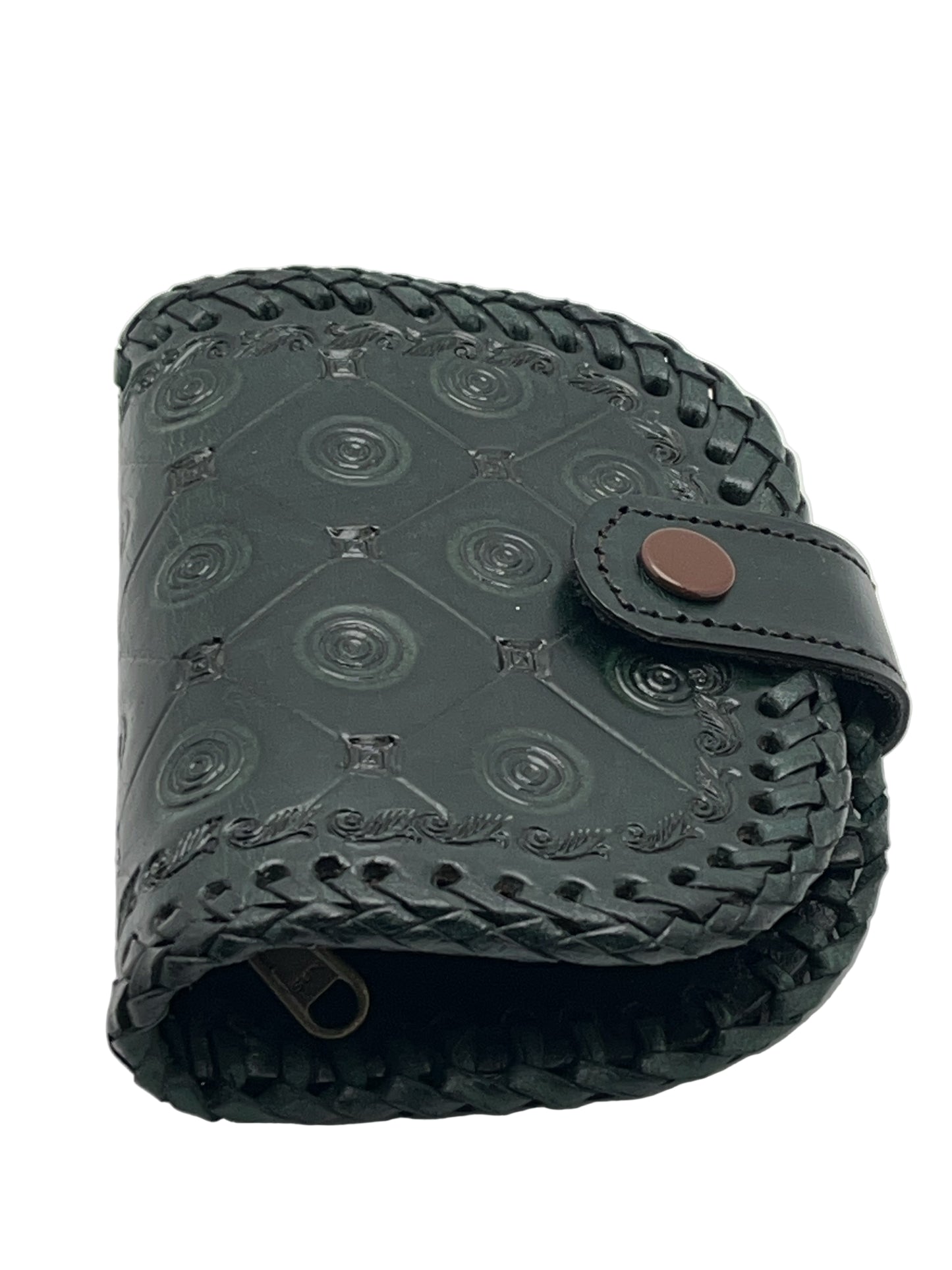 Zygma Handmade Genuine Leather Green Women’s Wallet – Compact, Durable, Stylish Green Wallet with Card Slots, Coin Pocket & Snap Closure