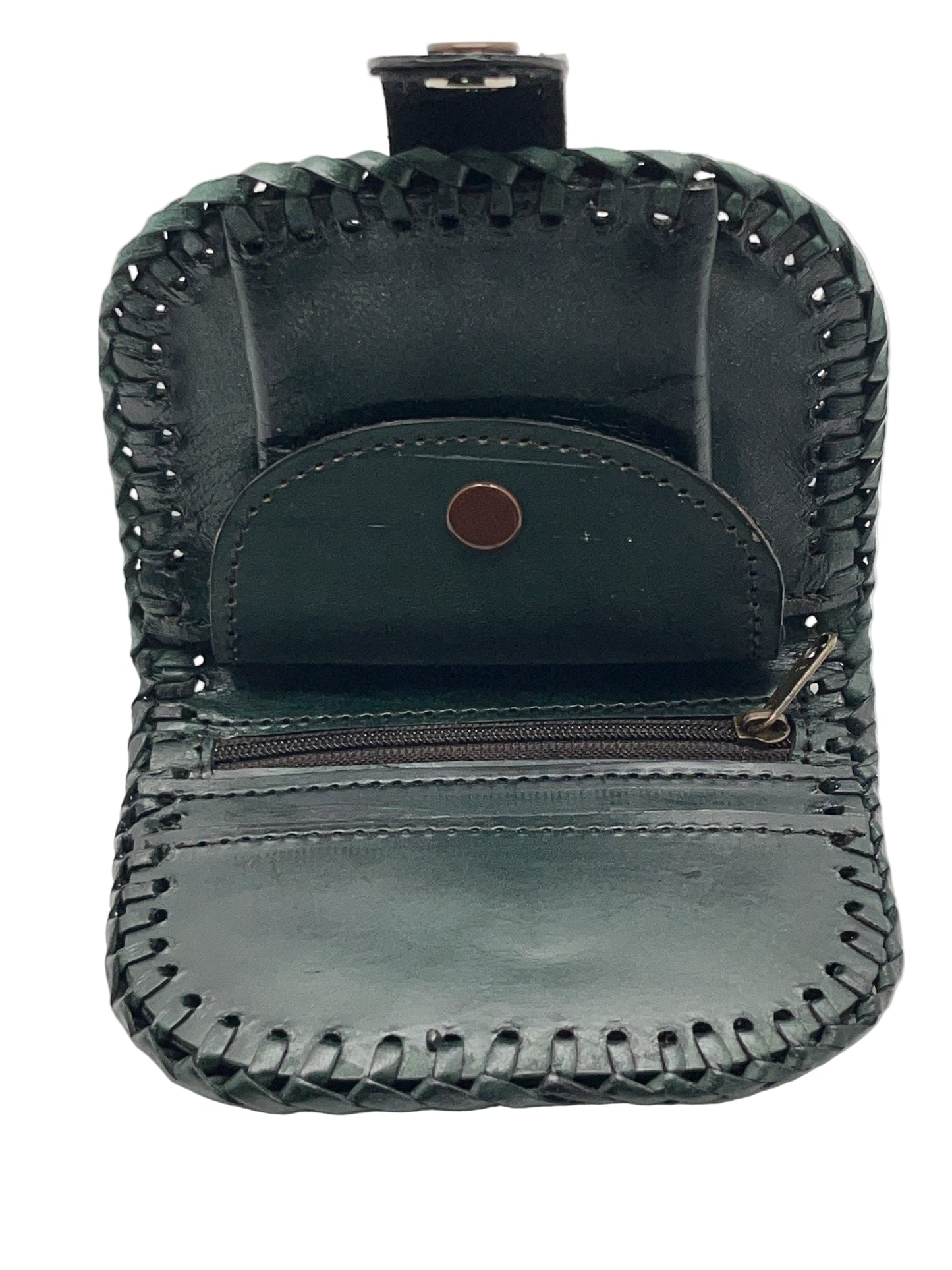 Zygma Handmade Genuine Leather Green Women’s Wallet – Compact, Durable, Stylish Green Wallet with Card Slots, Coin Pocket & Snap Closure