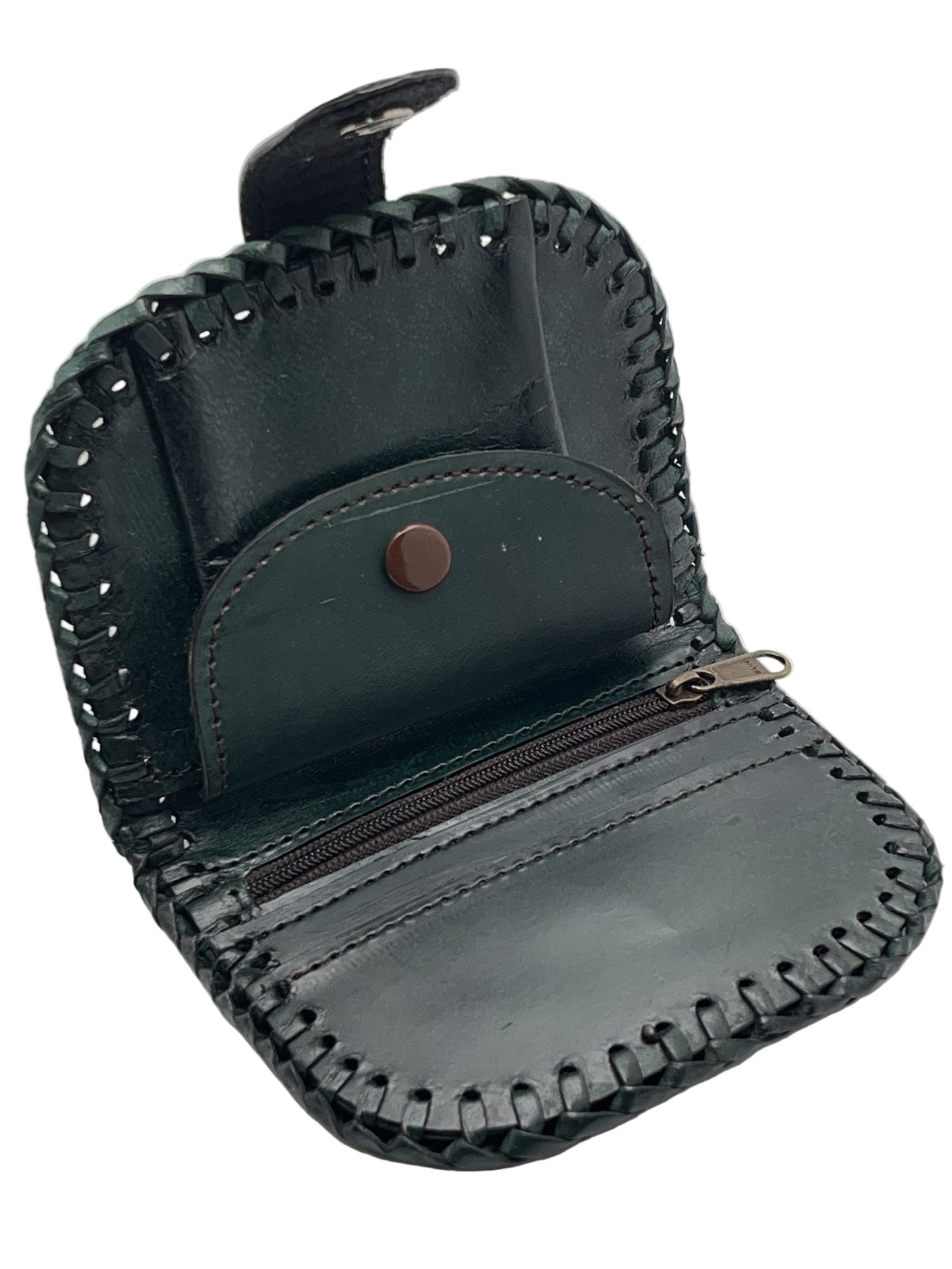 Zygma Handmade Genuine Leather Green Women’s Wallet – Compact, Durable, Stylish Green Wallet with Card Slots, Coin Pocket & Snap Closure