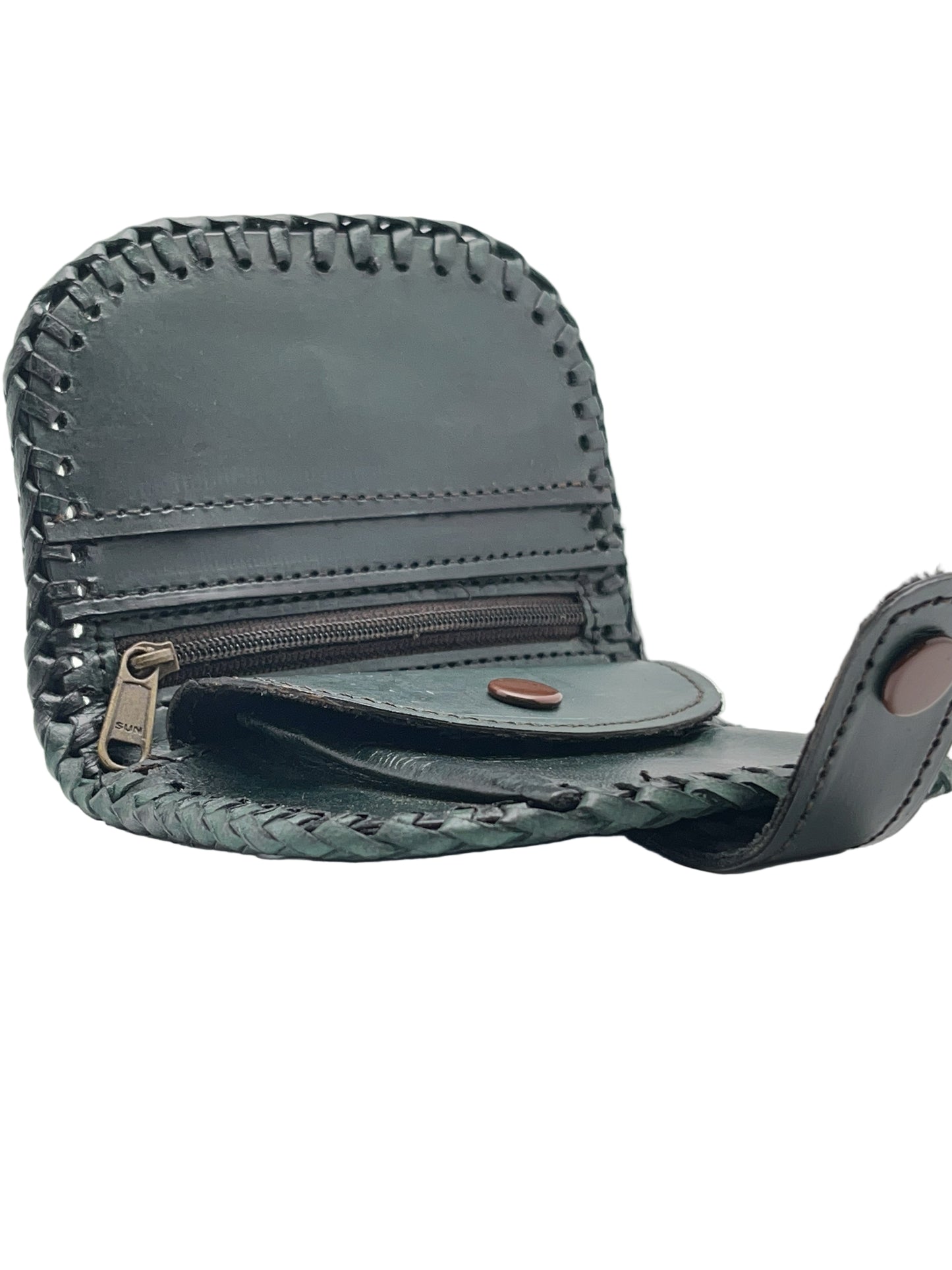 Zygma Handmade Genuine Leather Green Women’s Wallet – Compact, Durable, Stylish Green Wallet with Card Slots, Coin Pocket & Snap Closure