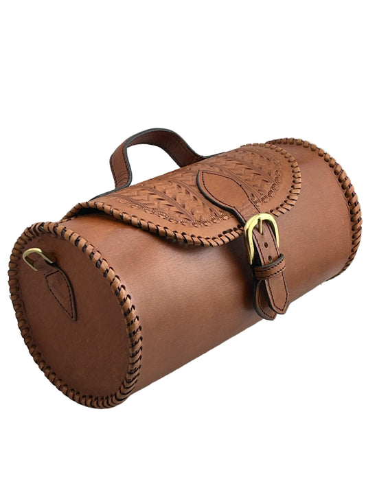 Zygma Handmade Genuine Leather Barrel Bag for Women | Stylish Sling & Handbag | Premium Gift for Her | Tan