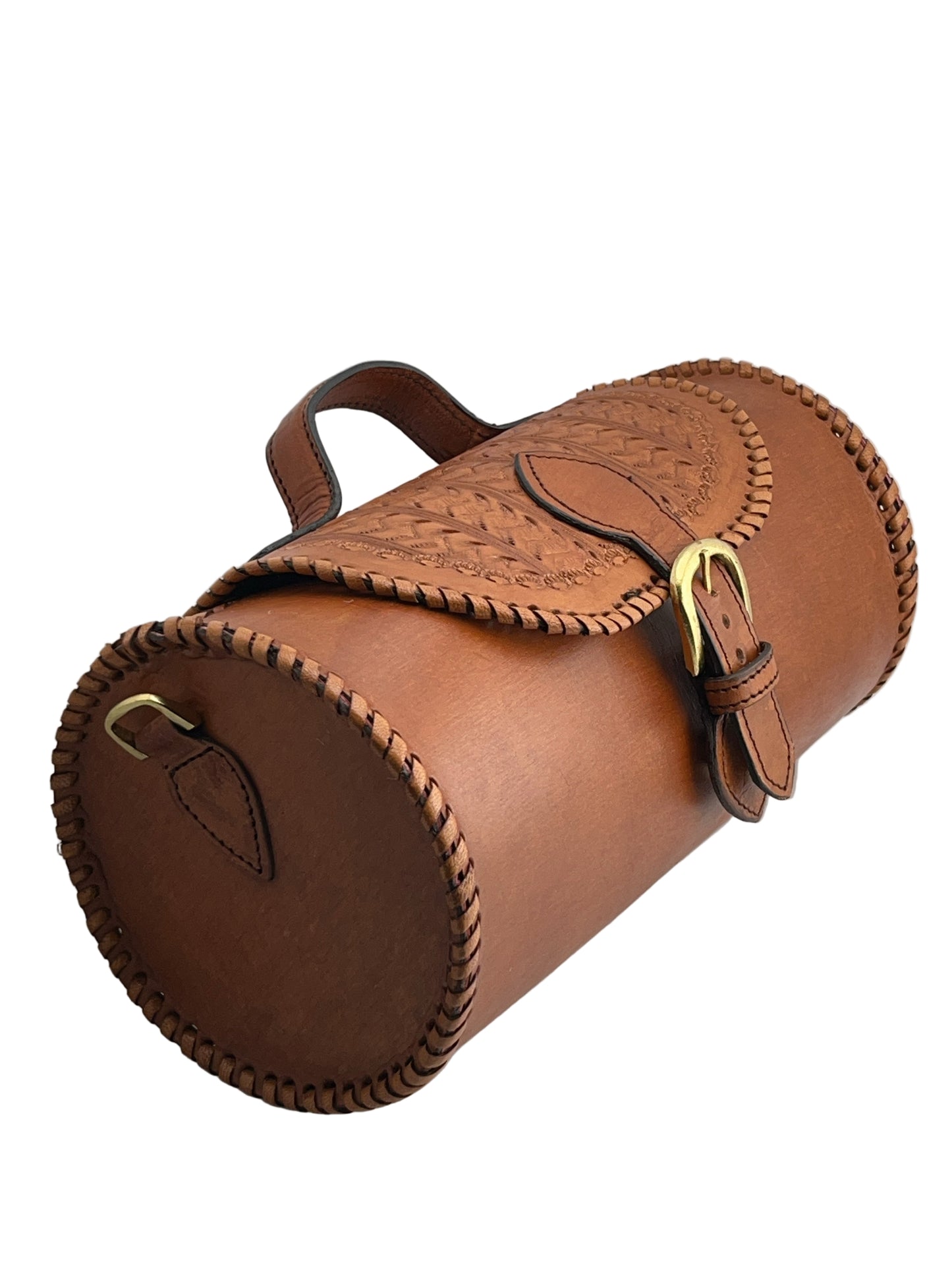 Zygma Handmade Genuine Leather Barrel Bag for Women | Stylish Sling & Handbag | Premium Gift for Her | Tan