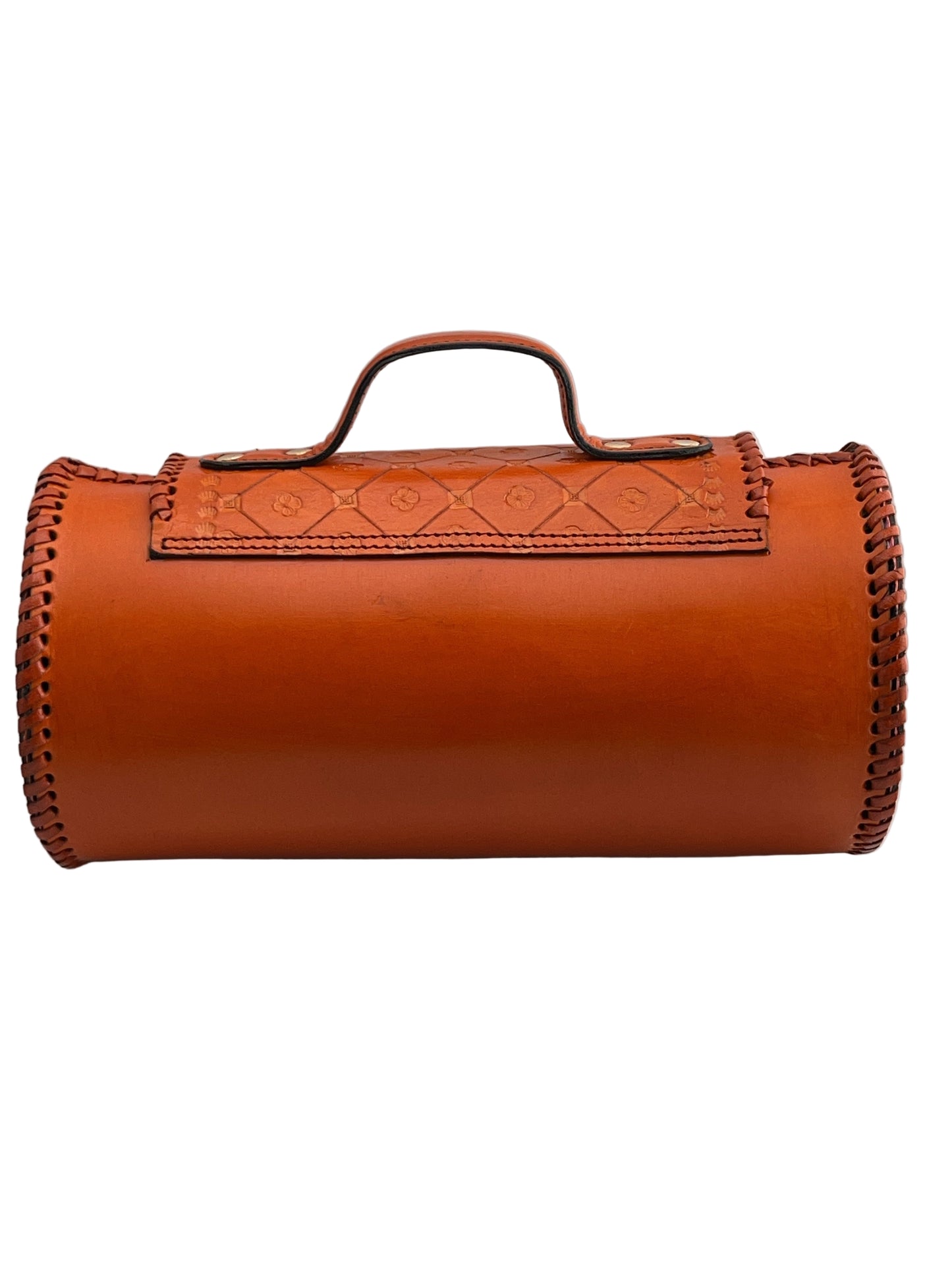 Zygma Handmade Genuine Leather Barrel Bag for Women | Stylish Sling & Handbag | Premium Gift for Her | Orange