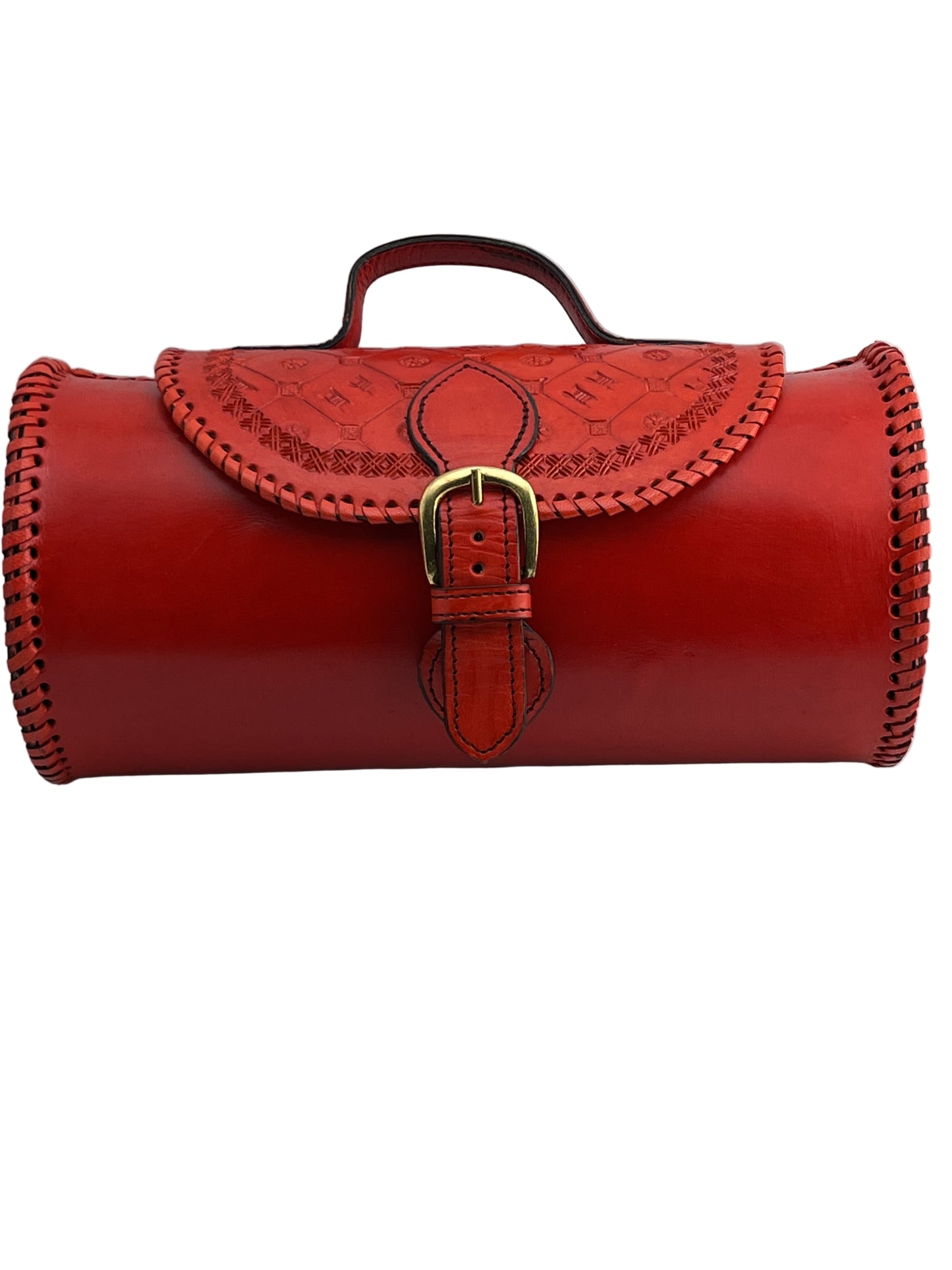 Zygma Handmade Genuine Leather Barrel Bag for Women | Stylish Sling & Handbag | Premium Gift for Her | Orange