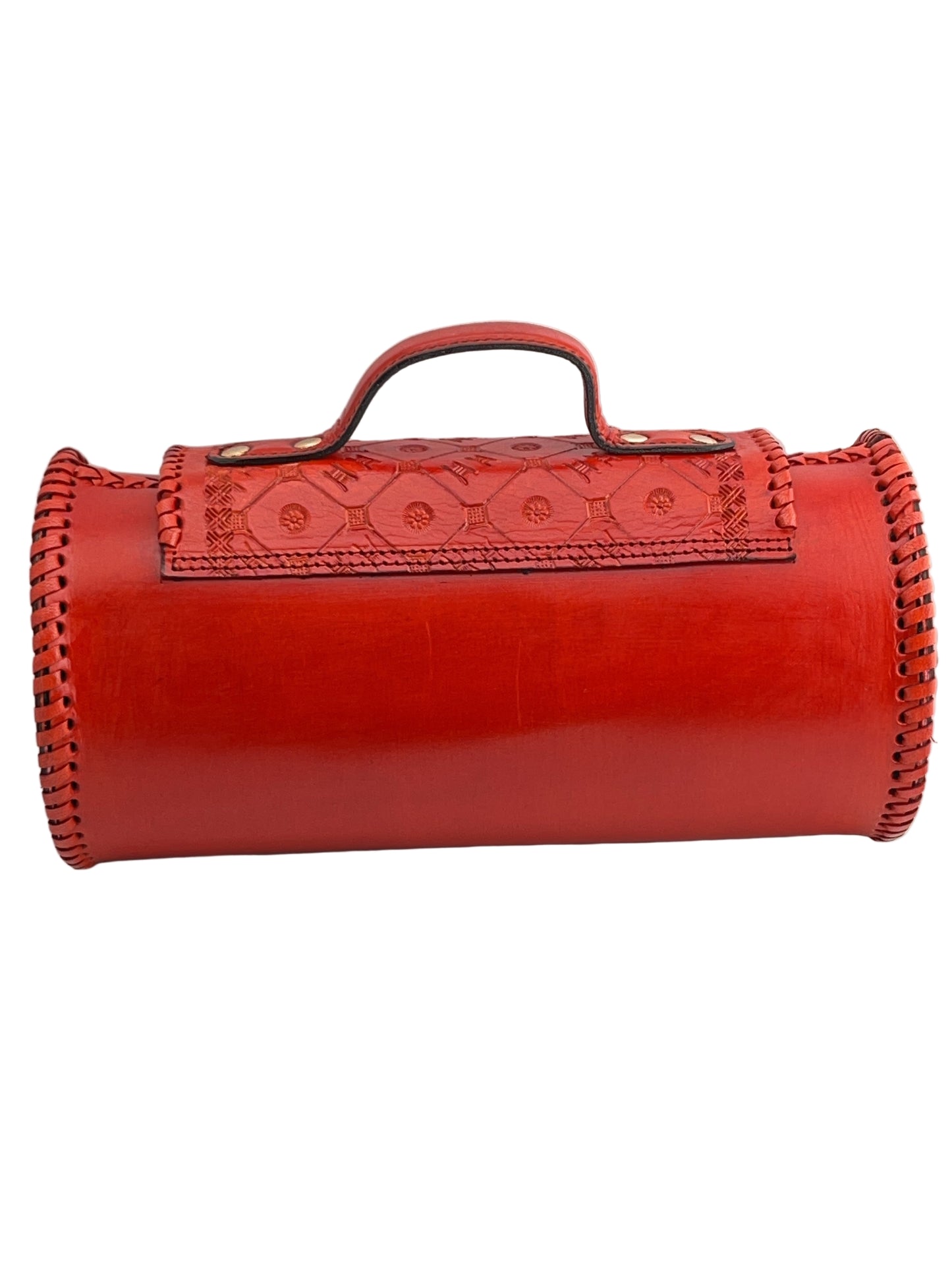 Zygma Handmade Genuine Leather Barrel Bag for Women | Stylish Sling & Handbag | Premium Gift for Her | Red