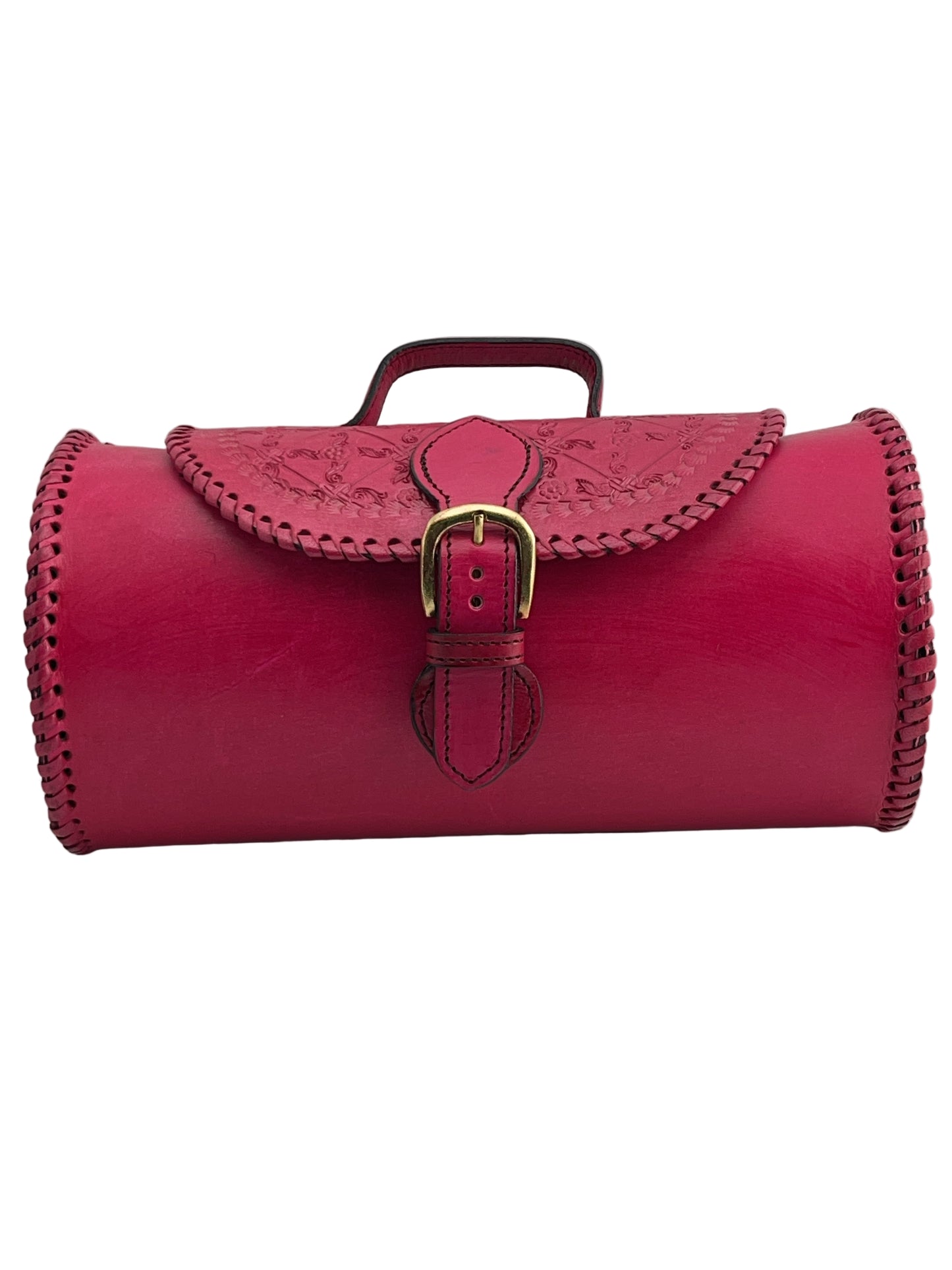 Zygma Handmade Genuine Leather Barrel Bag for Women | Stylish Sling & Handbag | Premium Gift for Her | pink