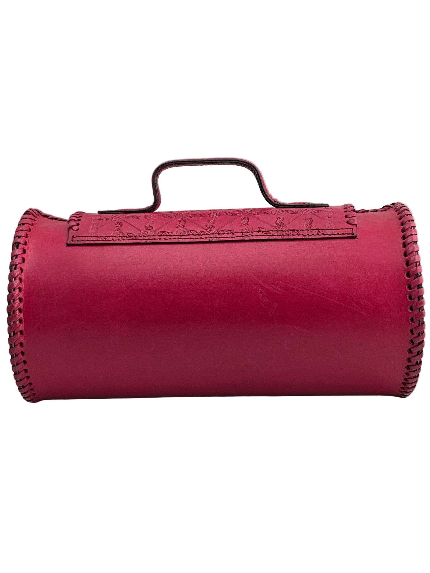 Zygma Handmade Genuine Leather Barrel Bag for Women | Stylish Sling & Handbag | Premium Gift for Her | pink