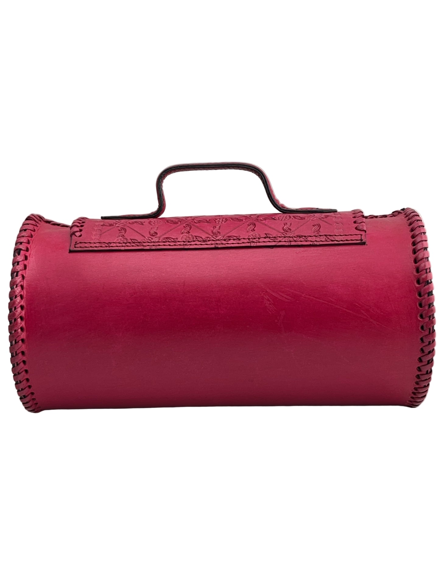 Zygma Handmade Genuine Leather Barrel Bag for Women | Stylish Sling & Handbag | Premium Gift for Her | pink