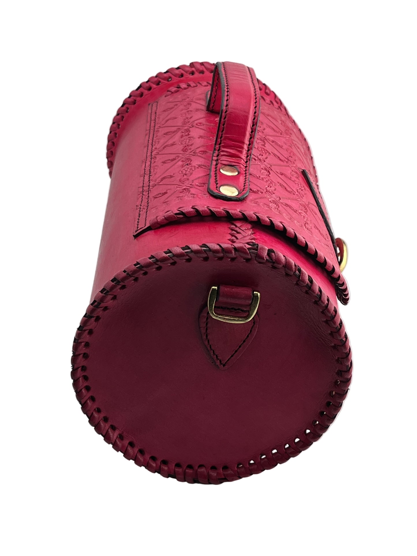 Zygma Handmade Genuine Leather Barrel Bag for Women | Stylish Sling & Handbag | Premium Gift for Her | pink