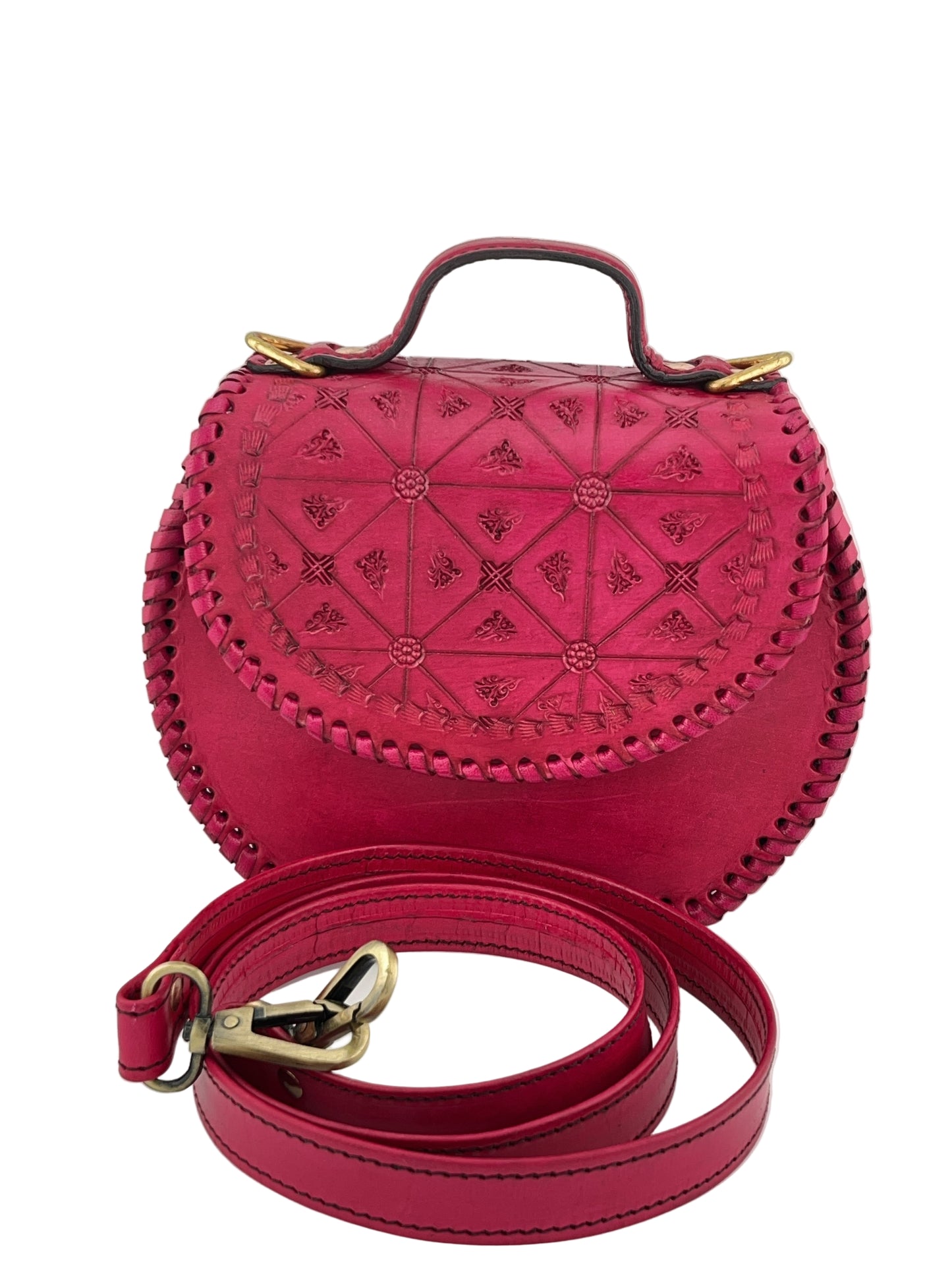 Zygma Handmade Genuine Leather Sling Bag for Women | Stylish Crossbody Purse for Daily Use & Gifts | Pink