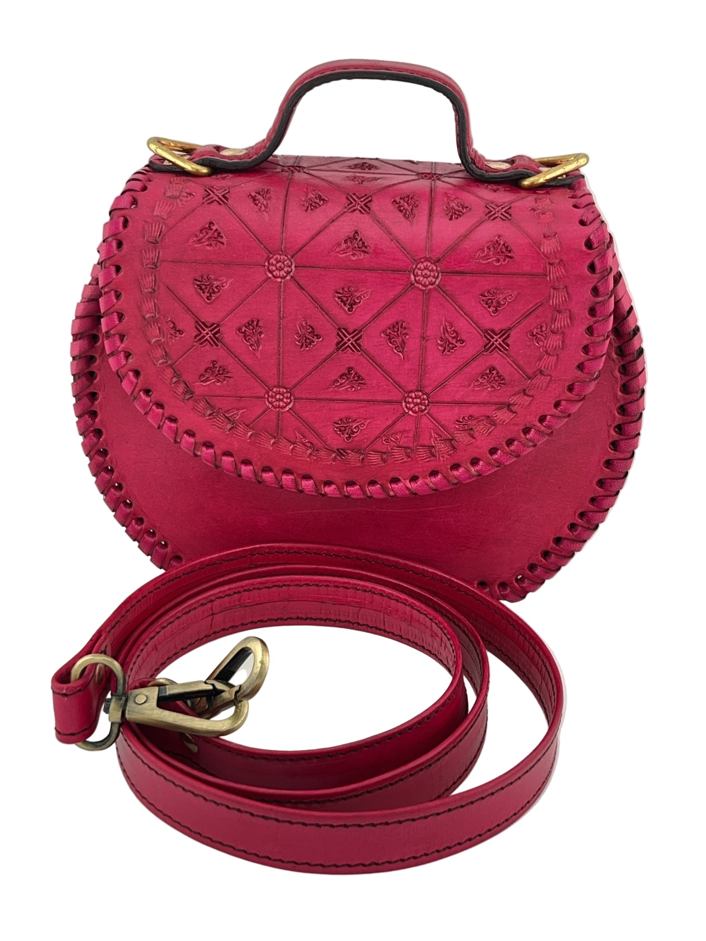 Zygma Handmade Genuine Leather Sling Bag for Women | Stylish Crossbody Purse for Daily Use & Gifts | Pink