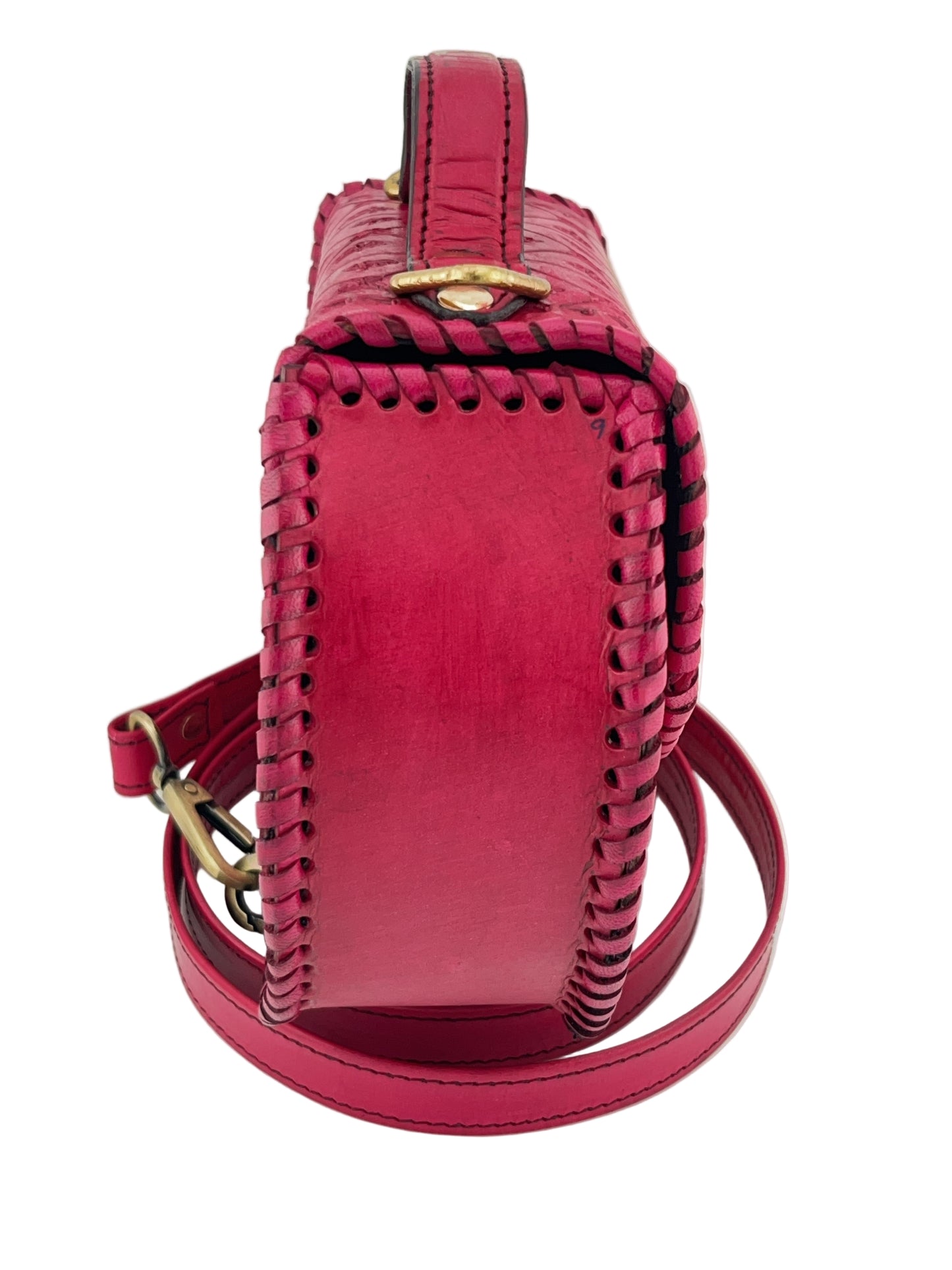 Zygma Handmade Genuine Leather Sling Bag for Women | Stylish Crossbody Purse for Daily Use & Gifts | Pink