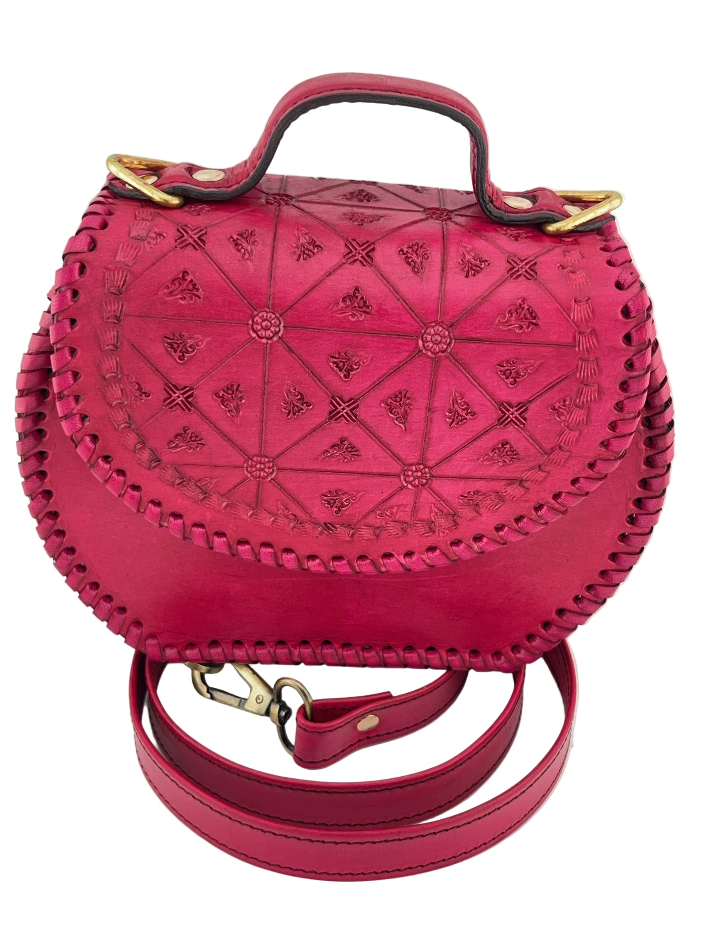 Zygma Handmade Genuine Leather Sling Bag for Women | Stylish Crossbody Purse for Daily Use & Gifts | Pink