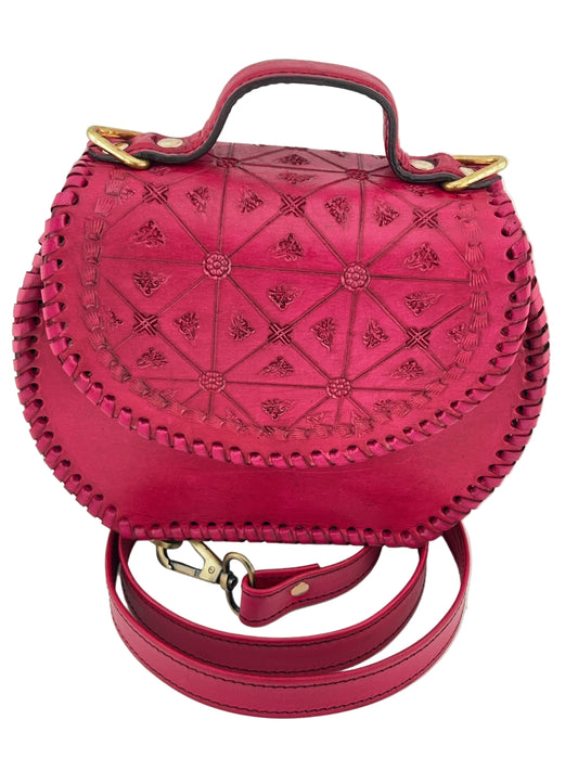 Zygma Handmade Genuine Leather Sling Bag for Women | Stylish Crossbody Purse for Daily Use & Gifts | Pink