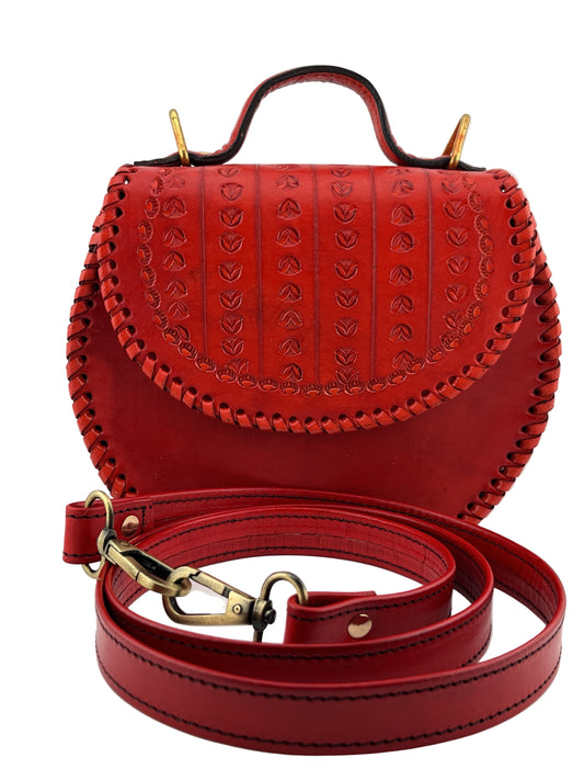 Zygma Handmade Genuine Leather Sling Bag for Women | Stylish Crossbody Purse for Daily Use & Gifts | Red