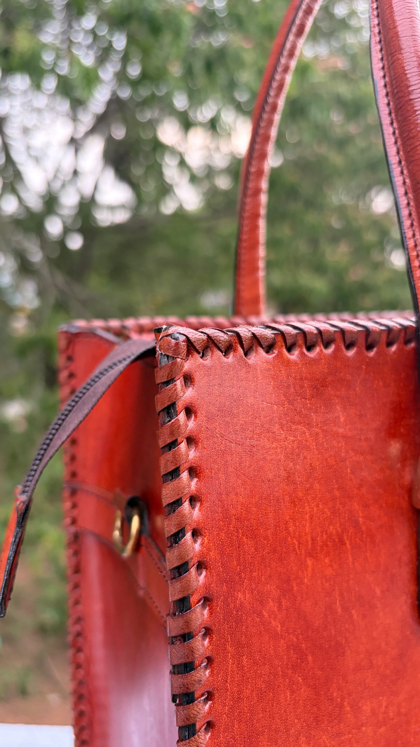 Zygma 14-Inch Leather Laptop Bag for Women | Handmade Tote-Tan