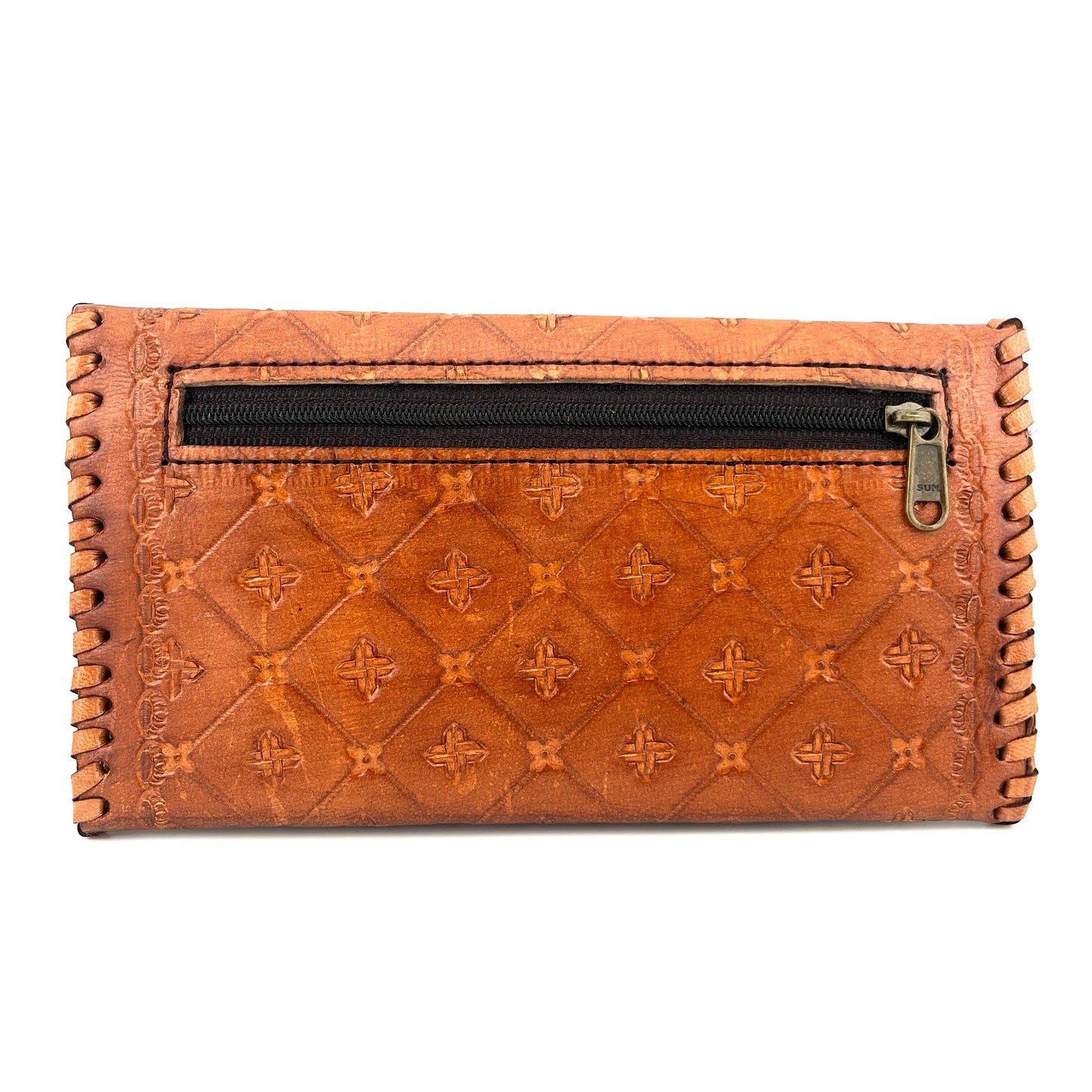 Zygma Handmade Genuine Leather Women’s Purse – Tan | Slim Wallet with Card, Coin & Cash Compartments