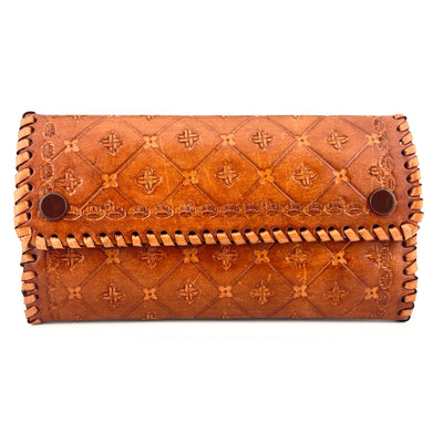 Zygma Handmade Genuine Leather Women’s Purse – Tan | Slim Wallet with Card, Coin & Cash Compartments