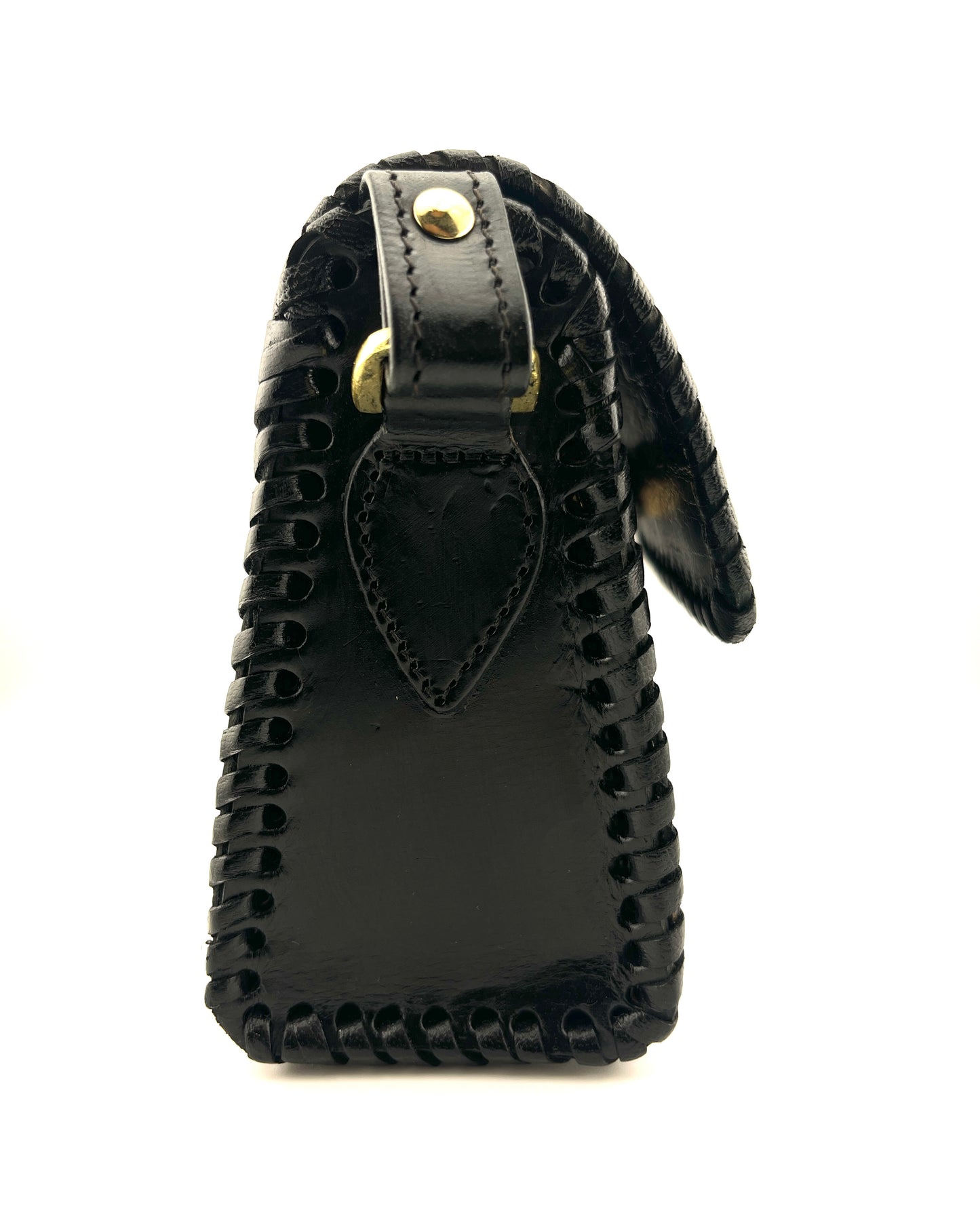 Zygma Handmade Genuine Leather Black Sling Bag