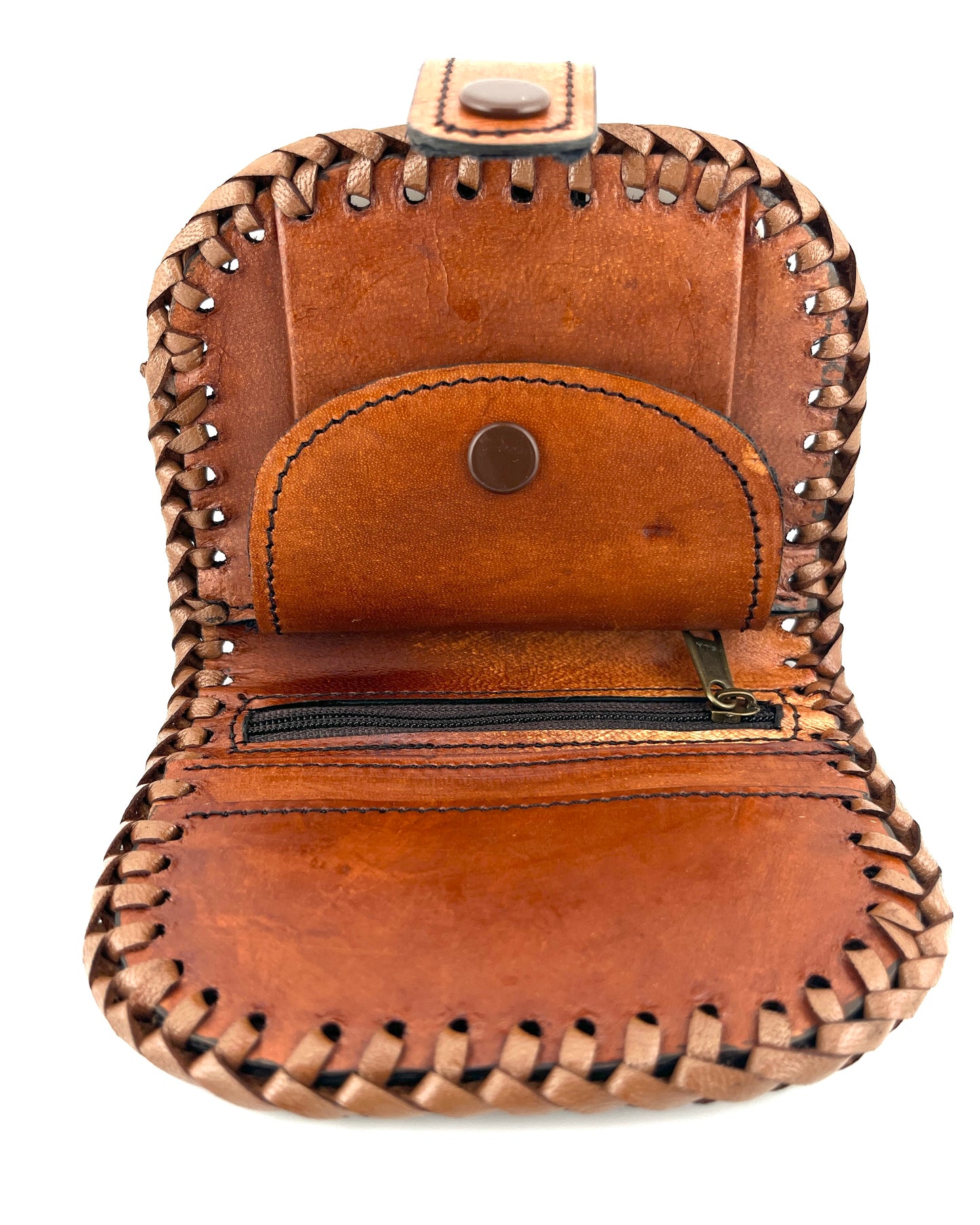 Zygma Handmade Genuine Leather Women’s Purse – Tan | Slim Wallet with Card, Coin & Cash Compartments