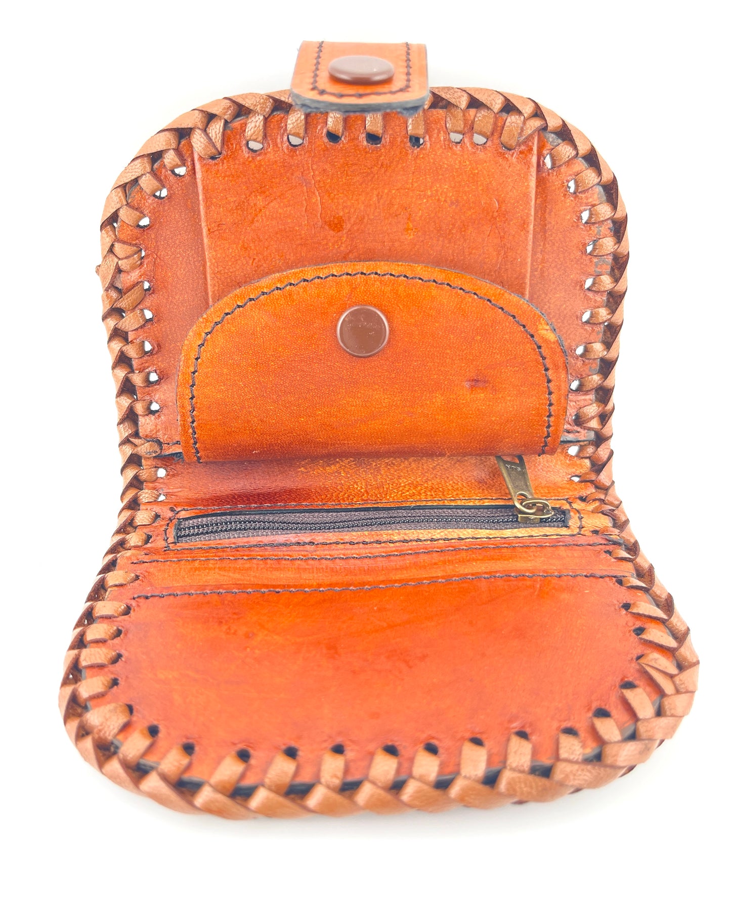 Zygma Handmade Genuine Leather Women’s Purse – Tan | Slim Wallet with Card, Coin & Cash Compartments