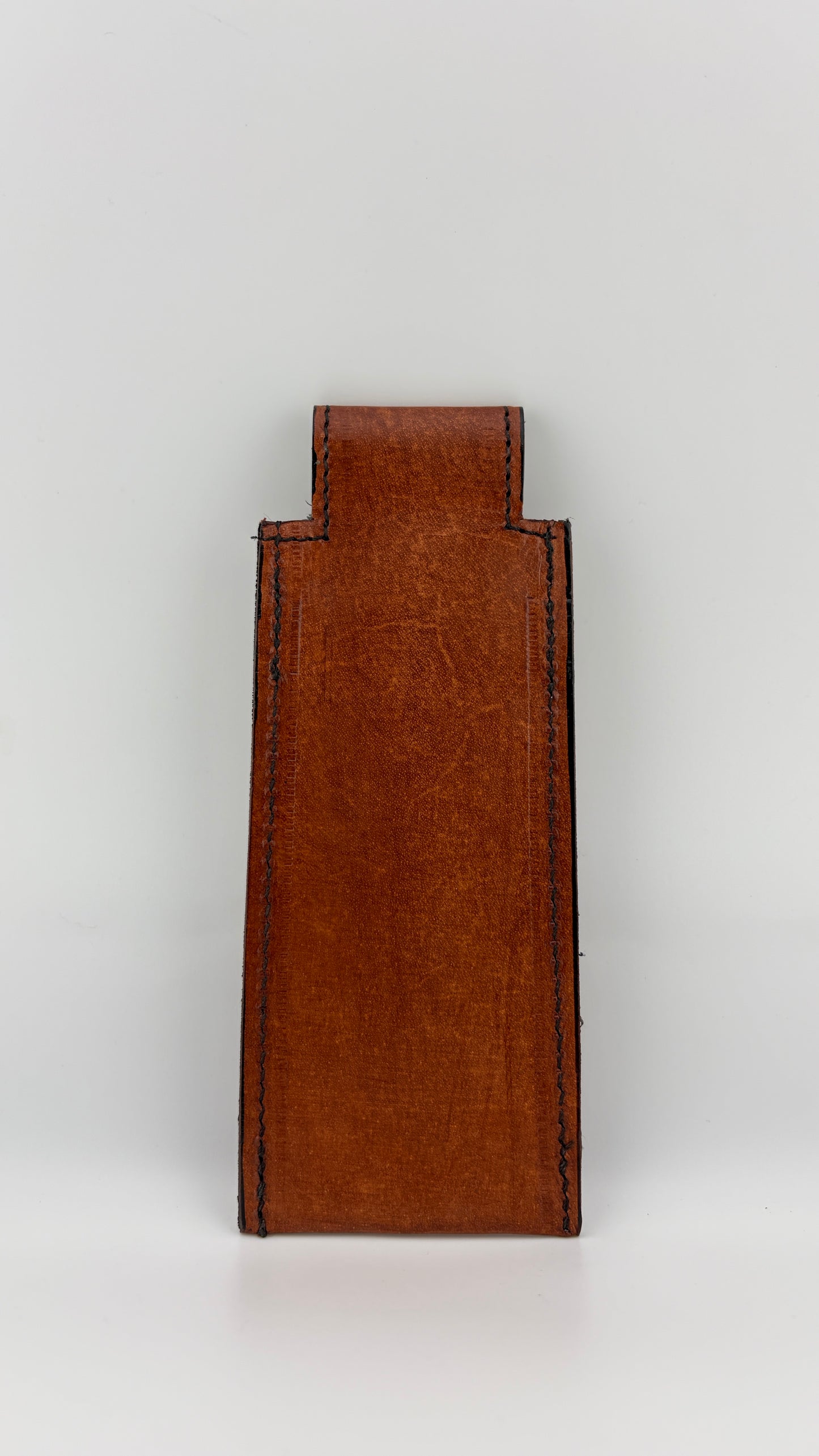 ZYGMA Handmade Genuine Leather Pen Holder | Pencil Pouch with Fabric Lining | Tan Brown & Burgundy | Desk & Bag Accessory