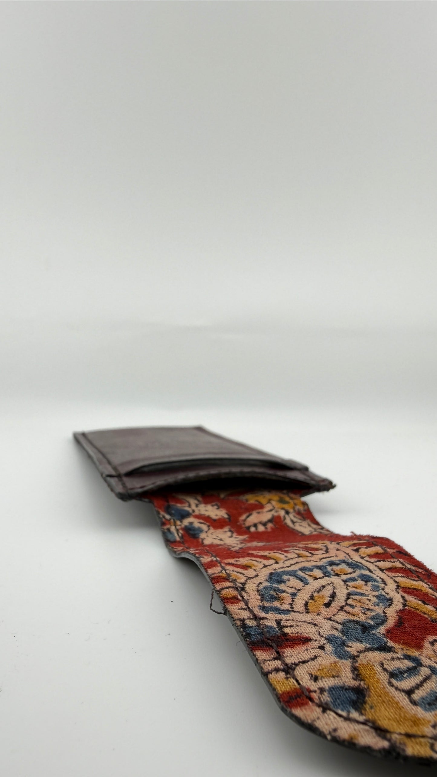 ZYGMA Handmade Genuine Leather Pen Holder | Pencil Pouch with Fabric Lining | Tan Brown & Burgundy | Desk & Bag Accessory