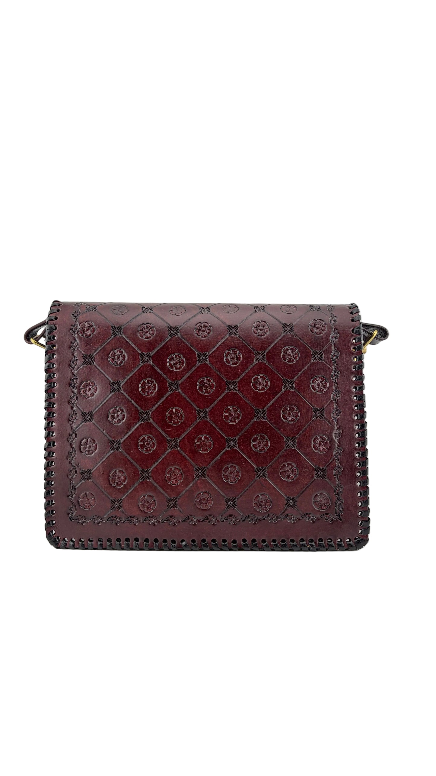 ZYGMA Embossed Leather Crossbody Sling Bag for Women-deep brown