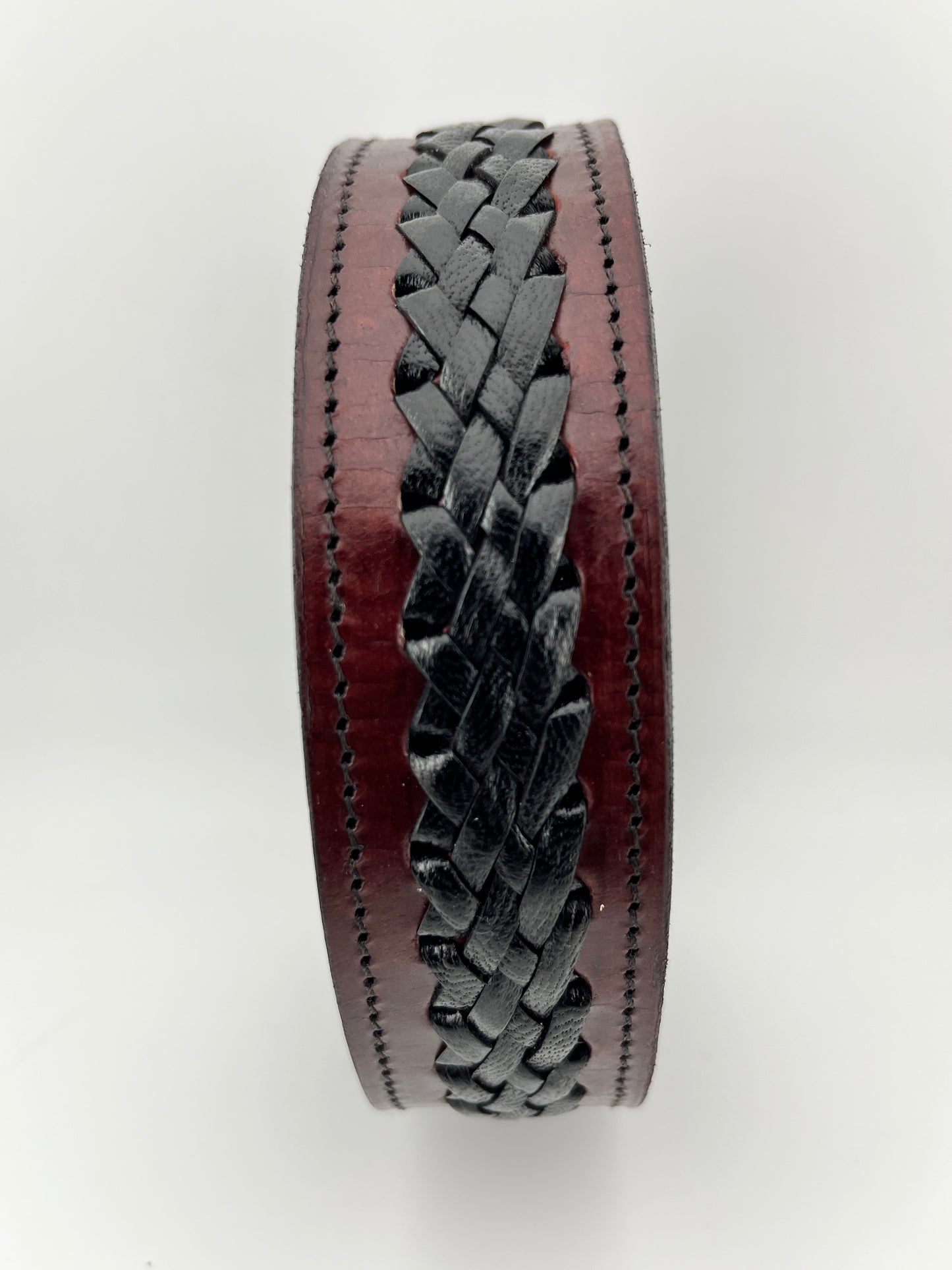 ZYGMA Handcrafted Genuine Leather Belt for Men | Hand Braided Center Braid with Antique Brass Buckle