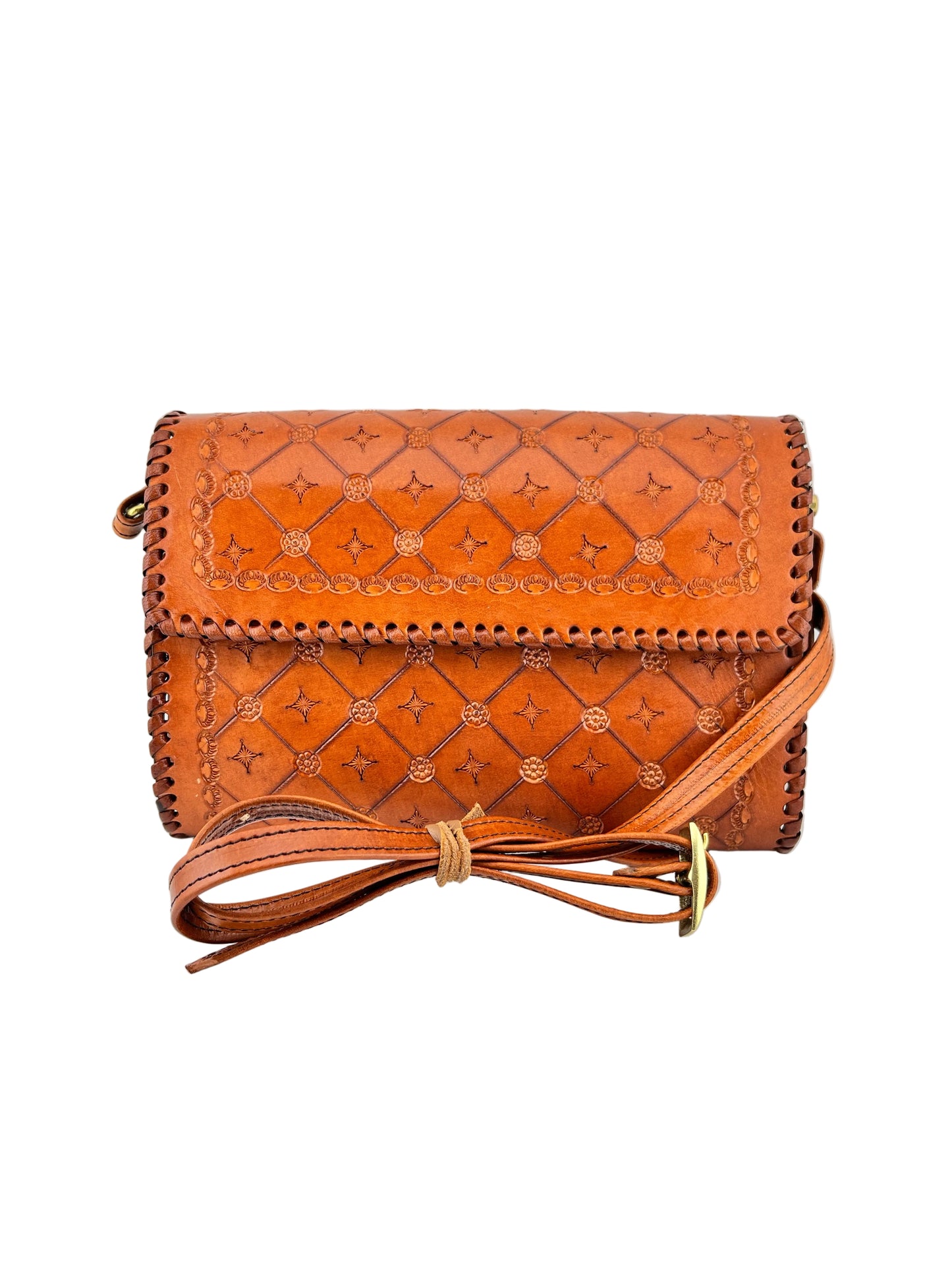 Zygma Handcrafted Genuine Leather Sling Bag – Artisan Tooled Crossbody Shoulder Bag for Women