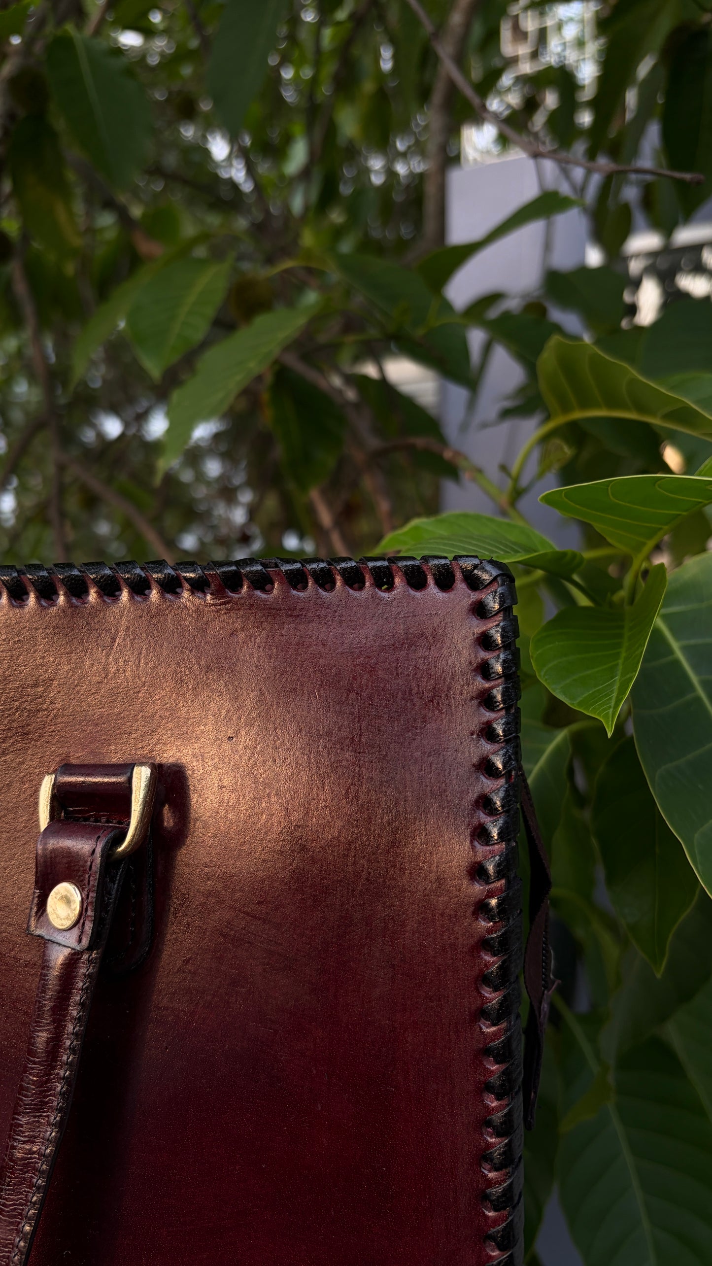 Zygma Burnished Laptop Tote — 14 Inch, Genuine Leather