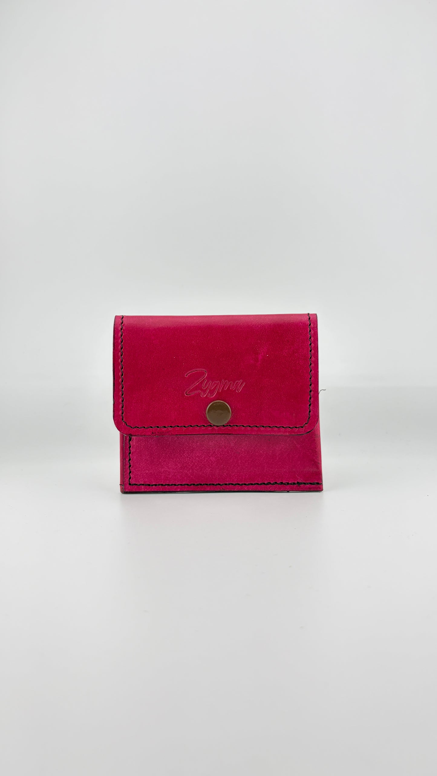 Zygma Pink Card Wallet — Genuine Leather