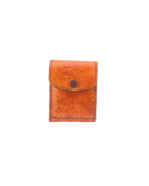 Zygma Slim Minimalist Vertical Leather Wallet for Men & Women – Compact Card Holder with Snap Button (10cm x 7.7cm x 0.5cm)