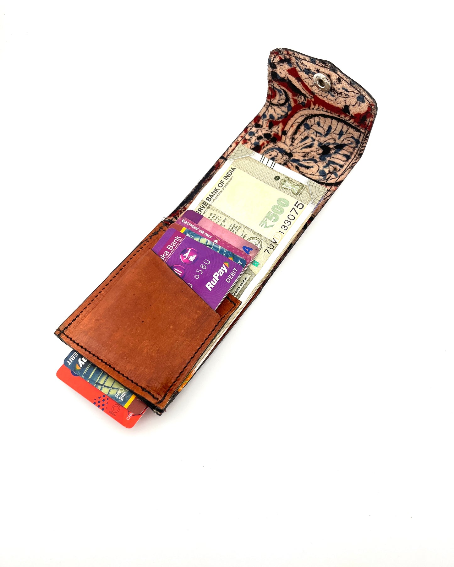 Zygma Slim Minimalist Vertical Leather Wallet for Men & Women – Compact Card Holder with Snap Button (10cm x 7.7cm x 0.5cm)