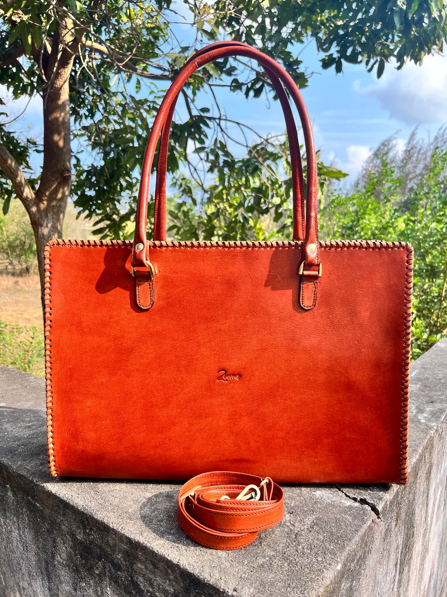 Zygma Handmade Genuine Leather Tote Bag for Women | Stylish Office & Everyday Use Bag