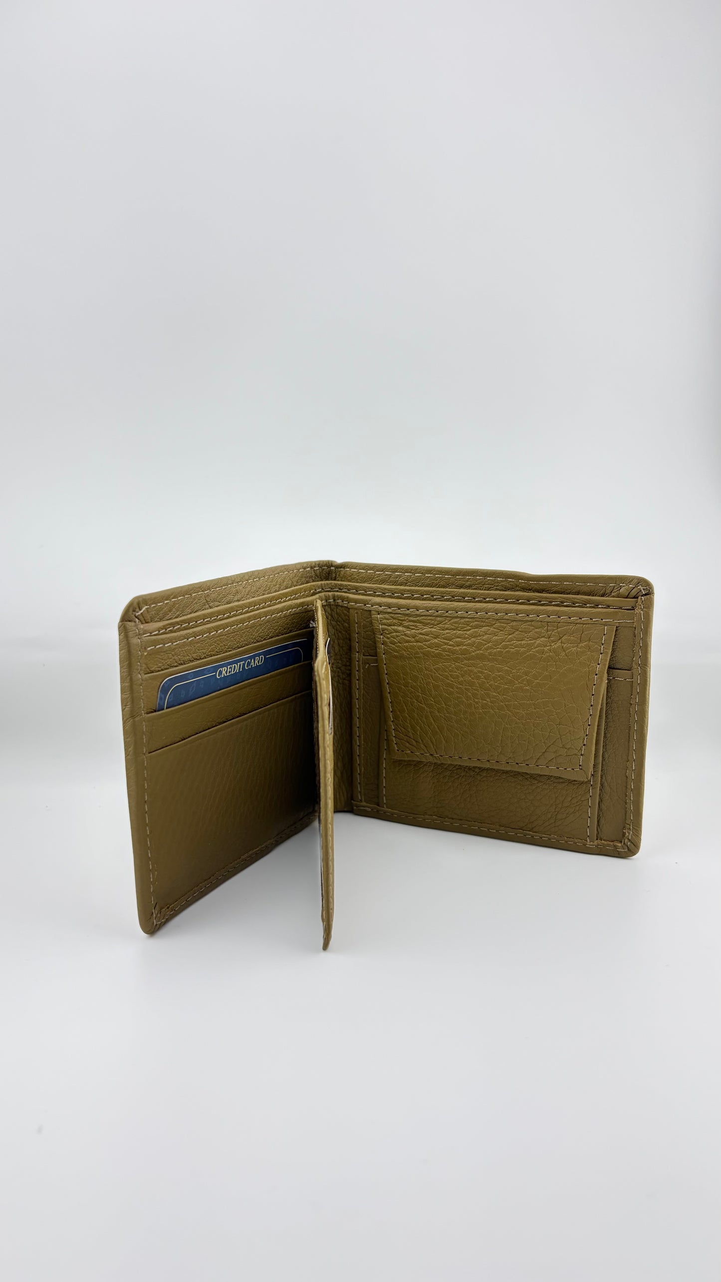 Zygma Soft Genuine Leather Bifold Wallet for Men | Olive Khaki | ID Window & Coin Pocket