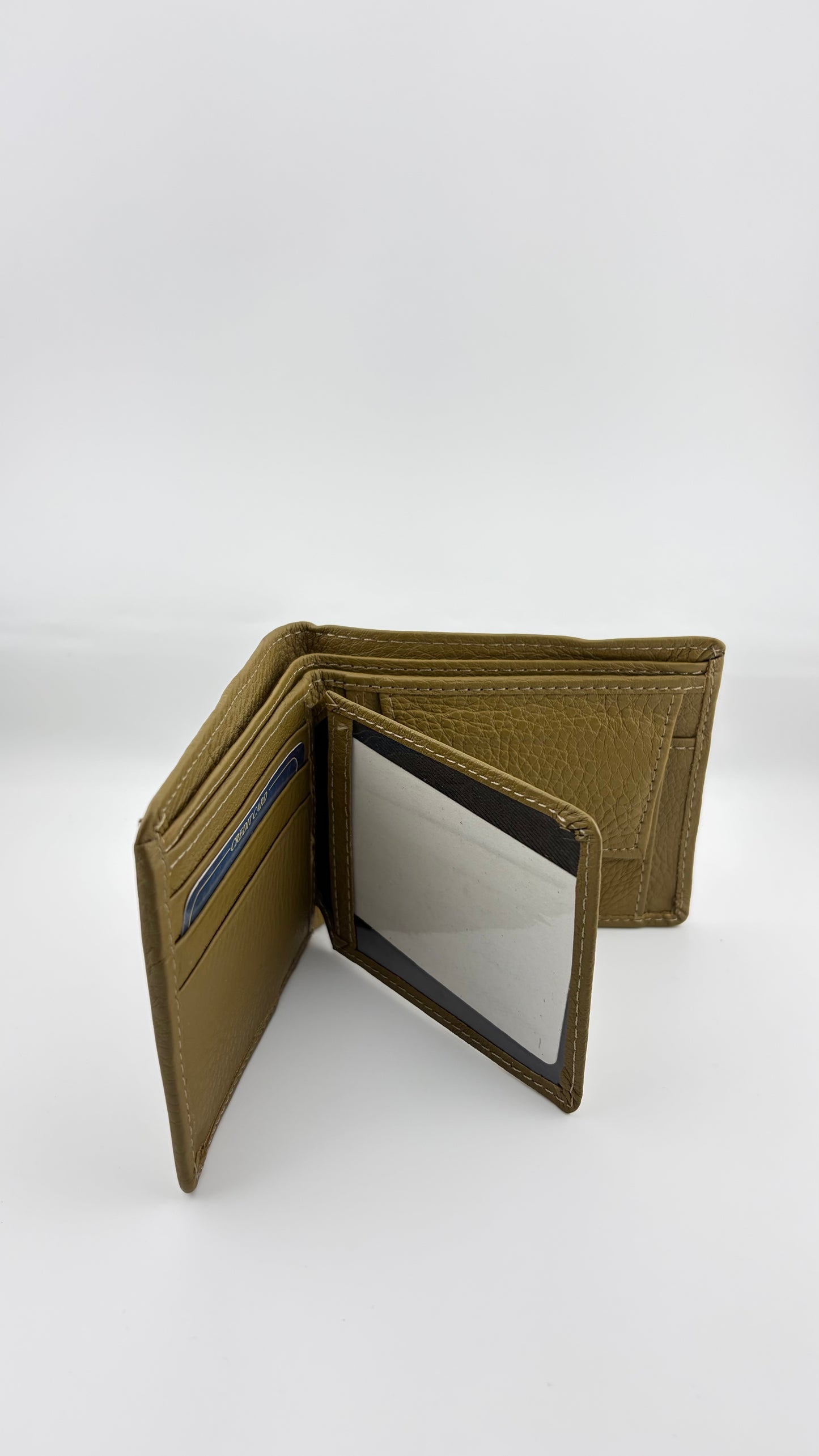 Zygma Soft Genuine Leather Bifold Wallet for Men | Olive Khaki | ID Window & Coin Pocket