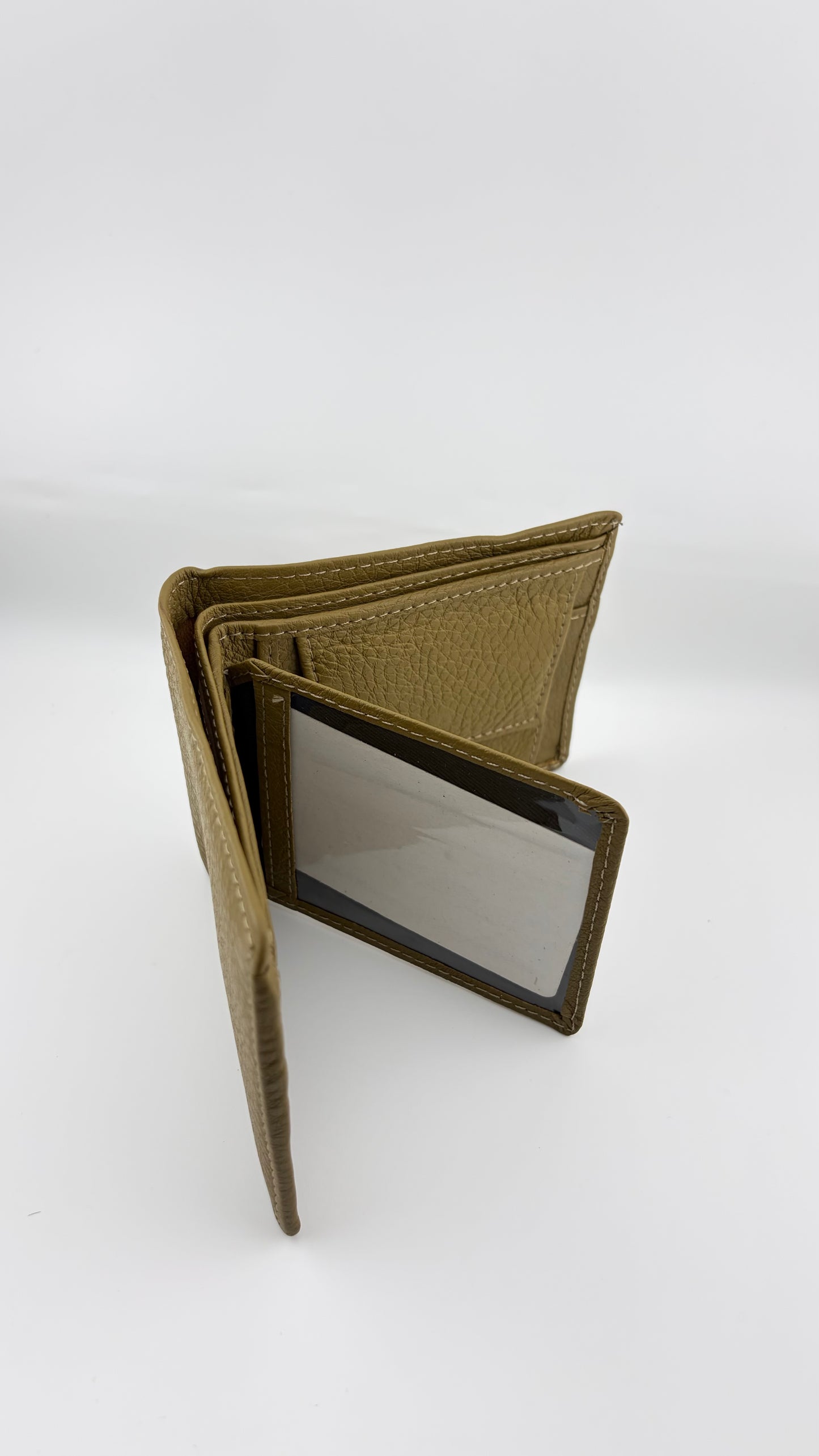 Zygma Soft Genuine Leather Bifold Wallet for Men | Olive Khaki | ID Window & Coin Pocket